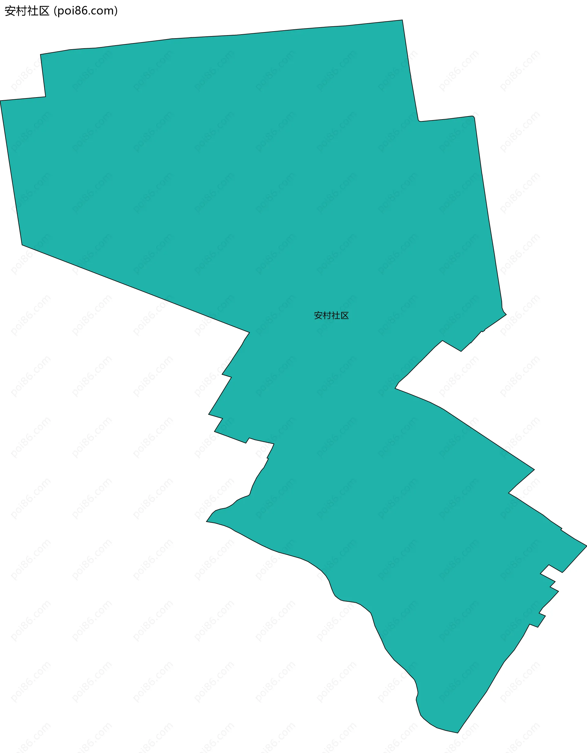 安村社区边界地图