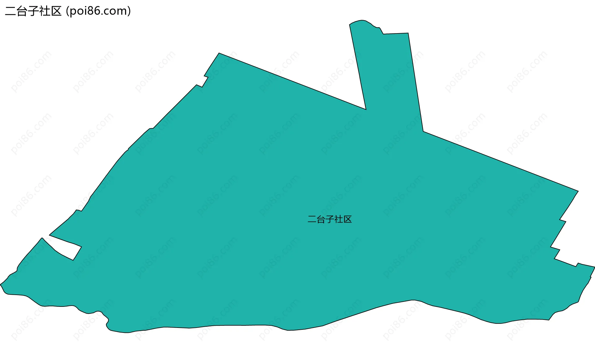 二台子社区边界地图