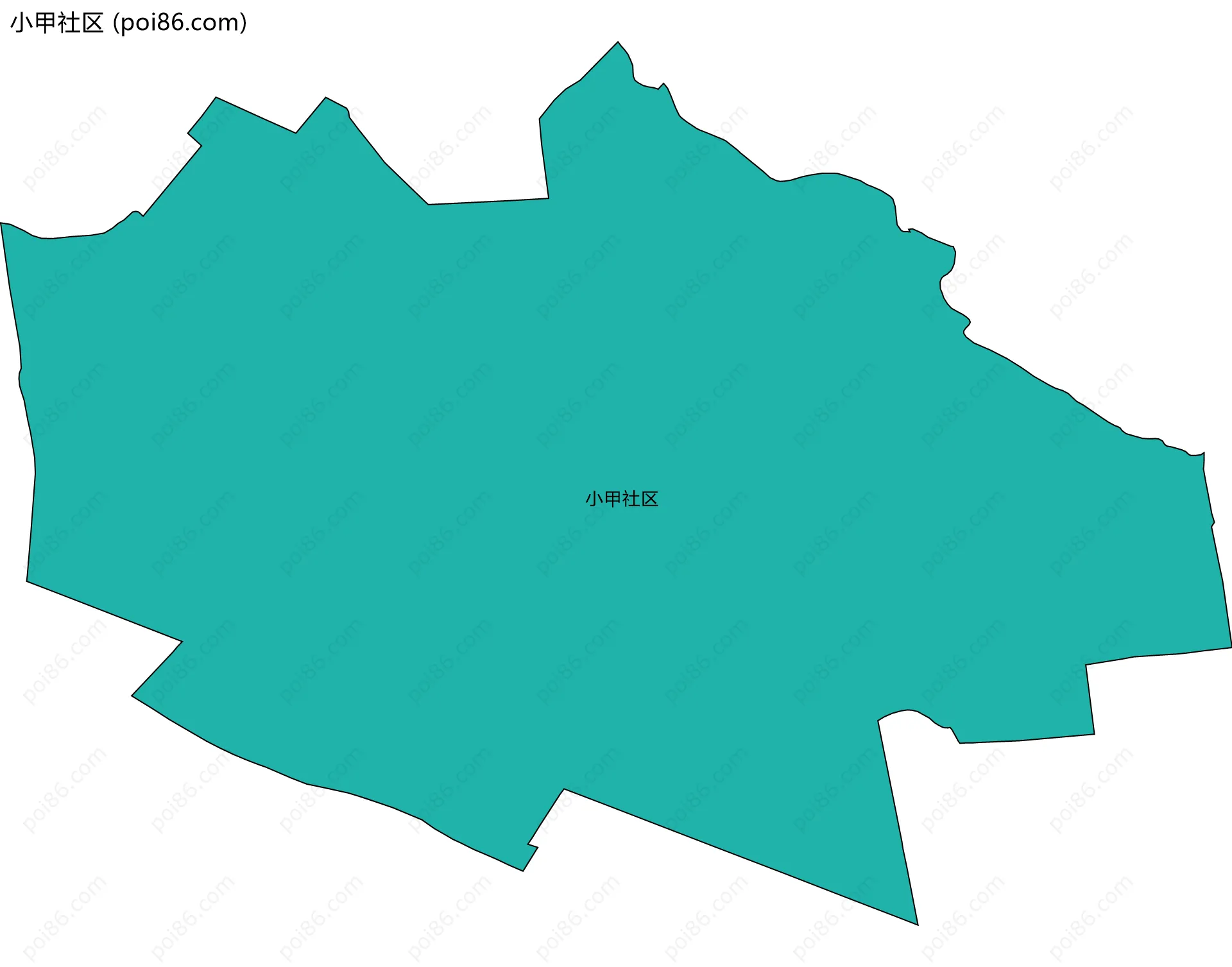 小甲社区边界地图