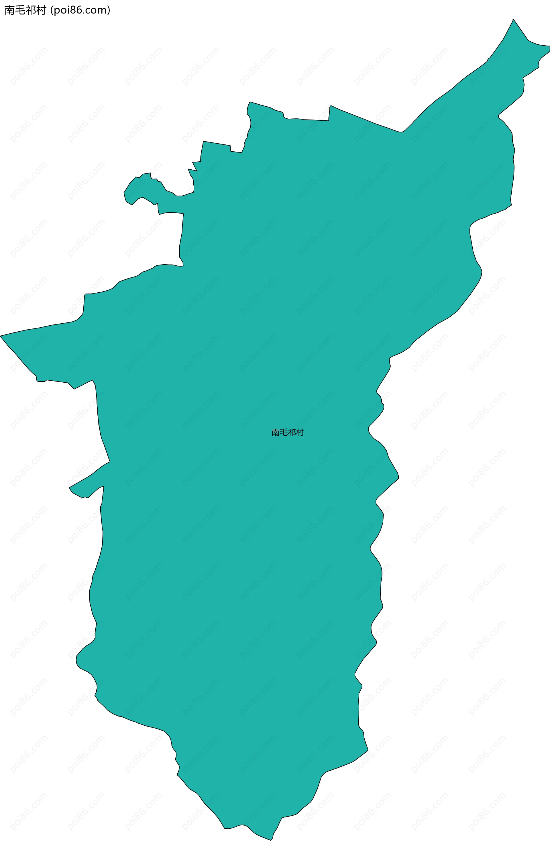 南毛祁村边界地图