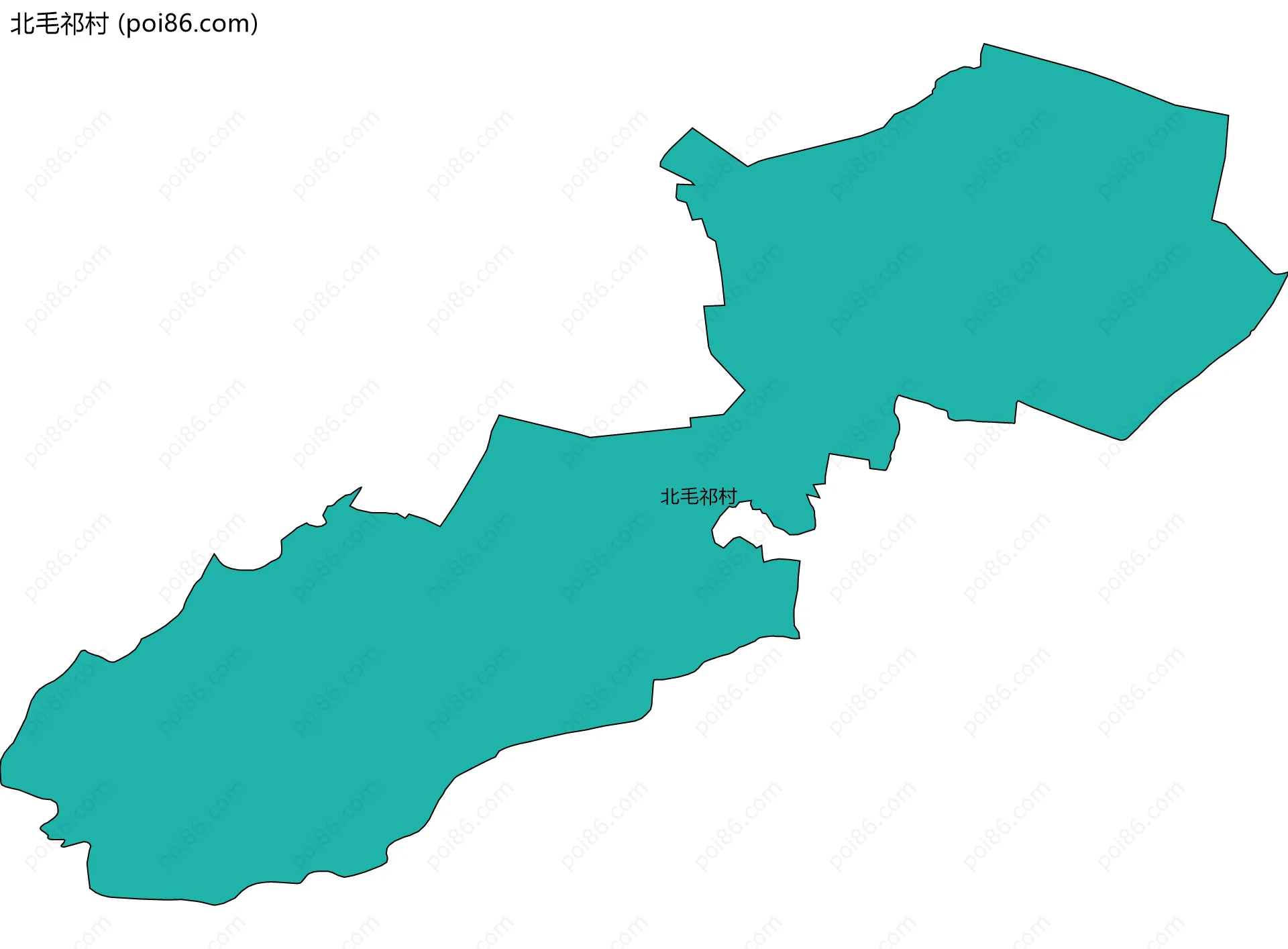 北毛祁村边界地图