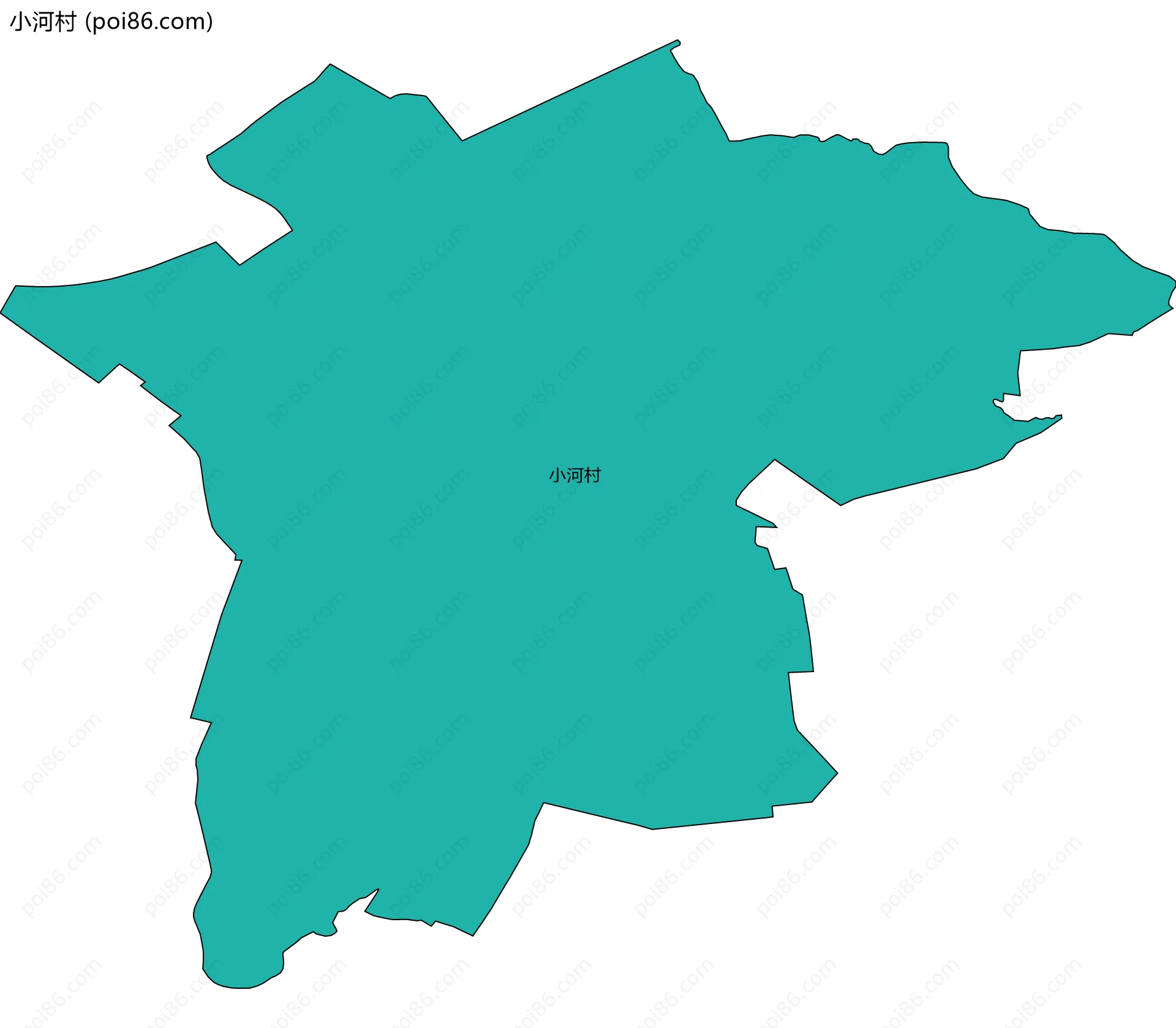 小河村边界地图