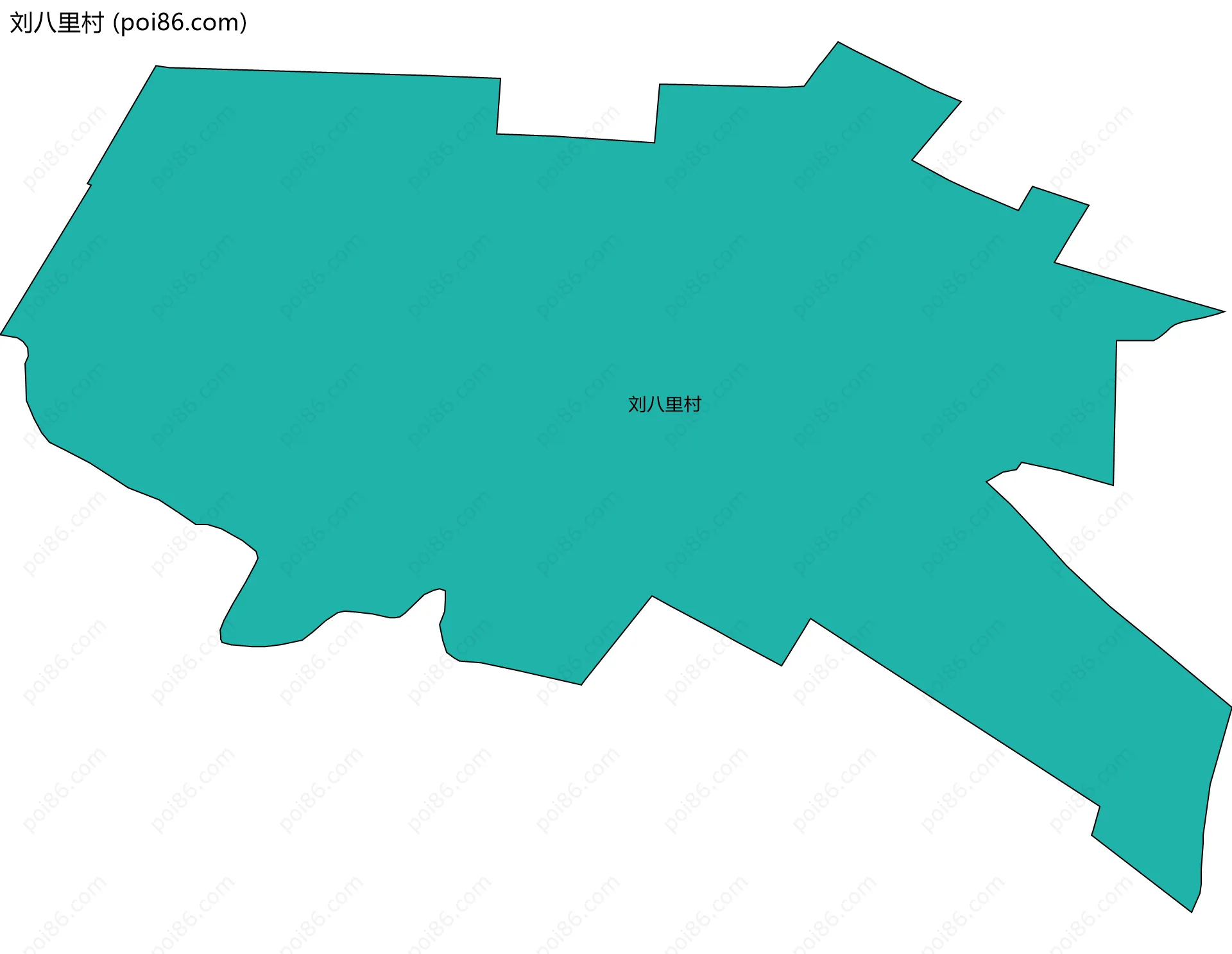 刘八里村边界地图
