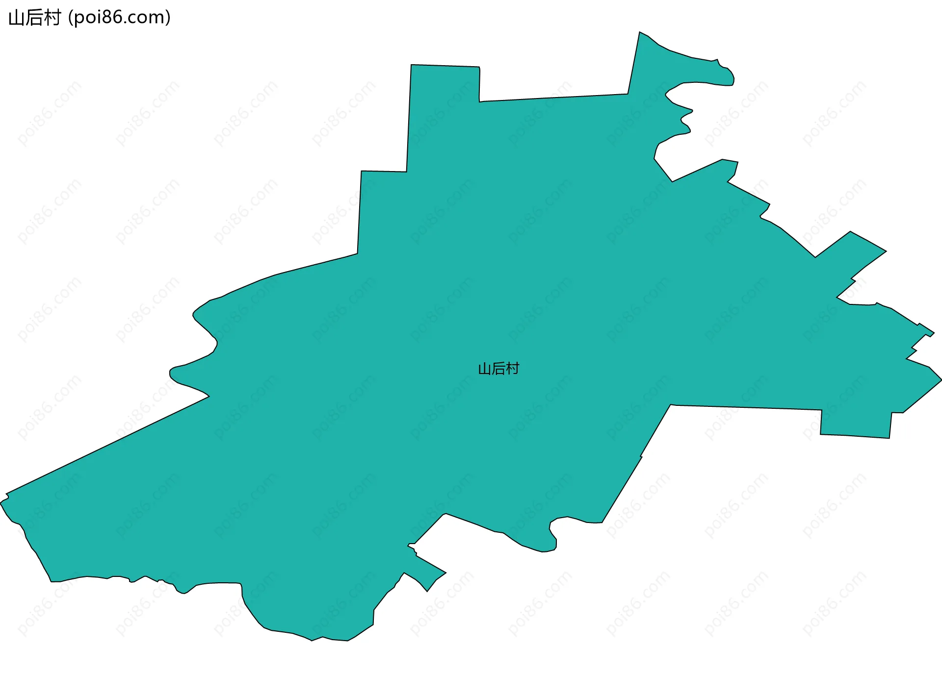 山后村边界地图