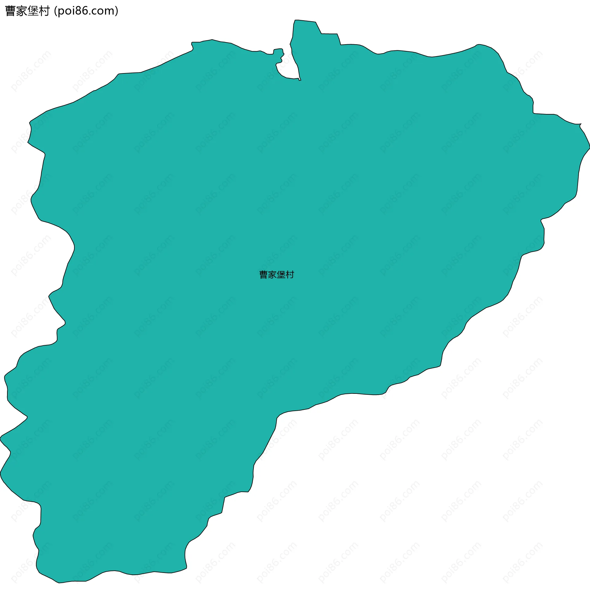 曹家堡村边界地图