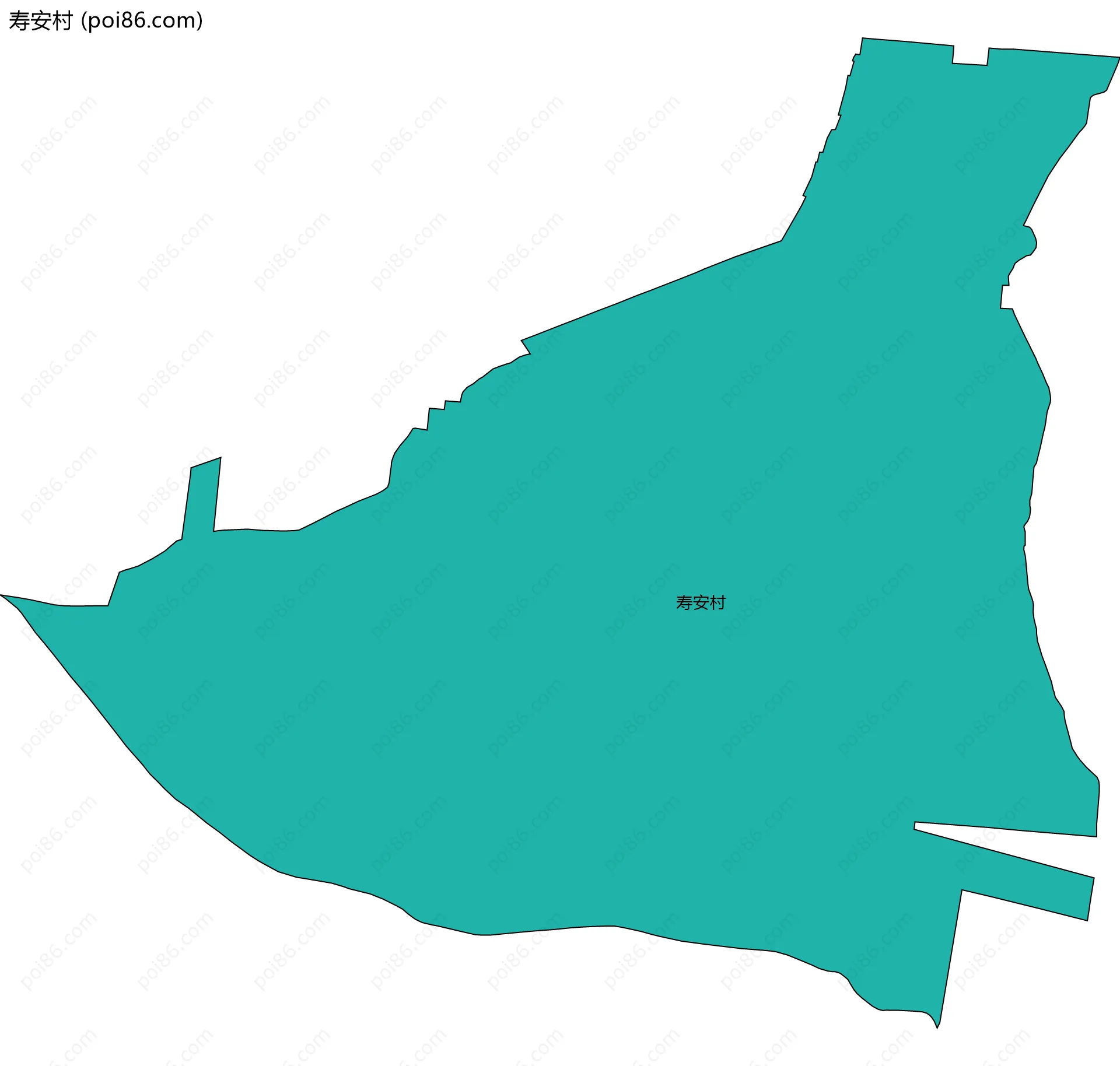 寿安村边界地图
