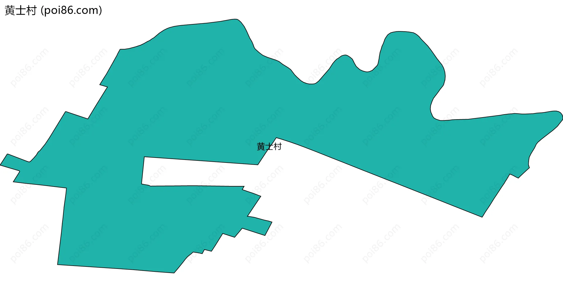 黄士村边界地图