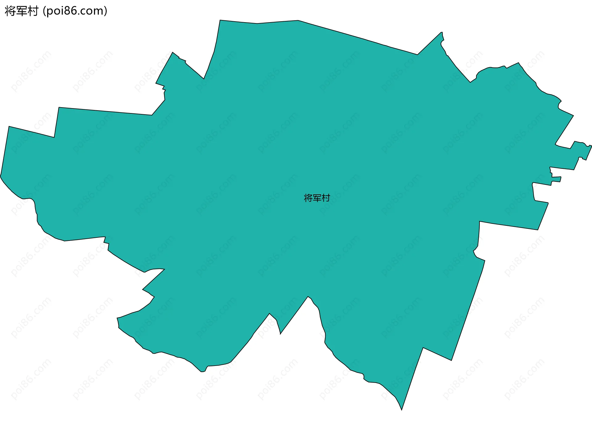 将军村边界地图