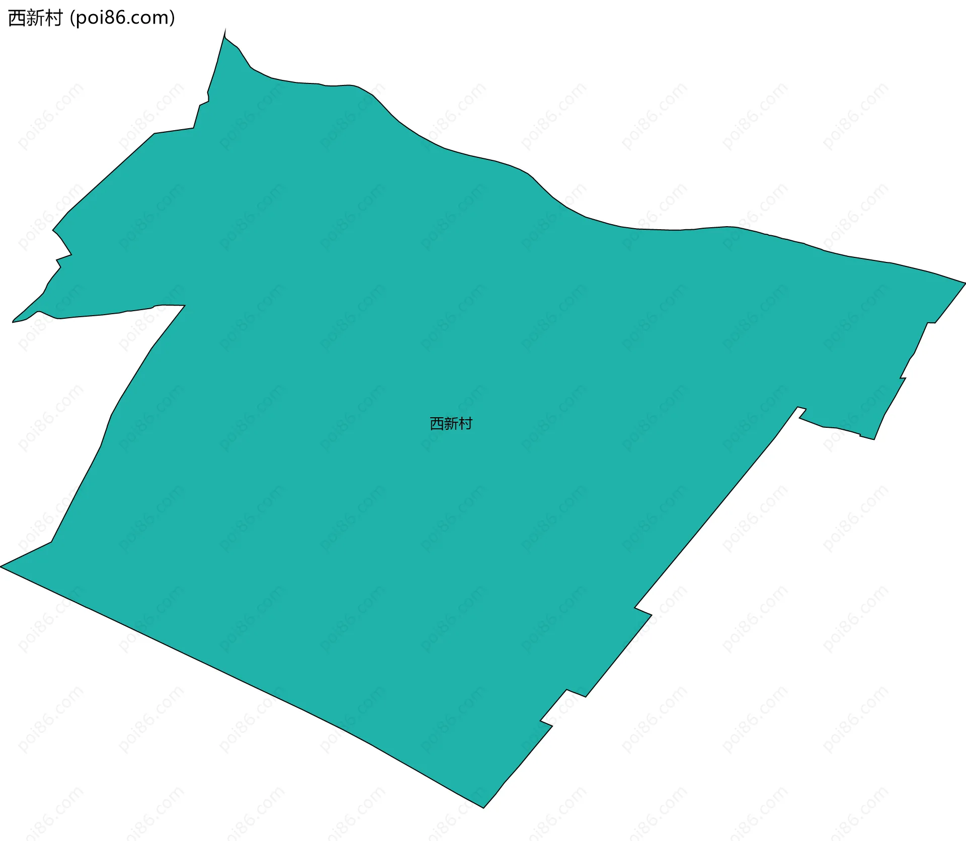 西新村边界地图