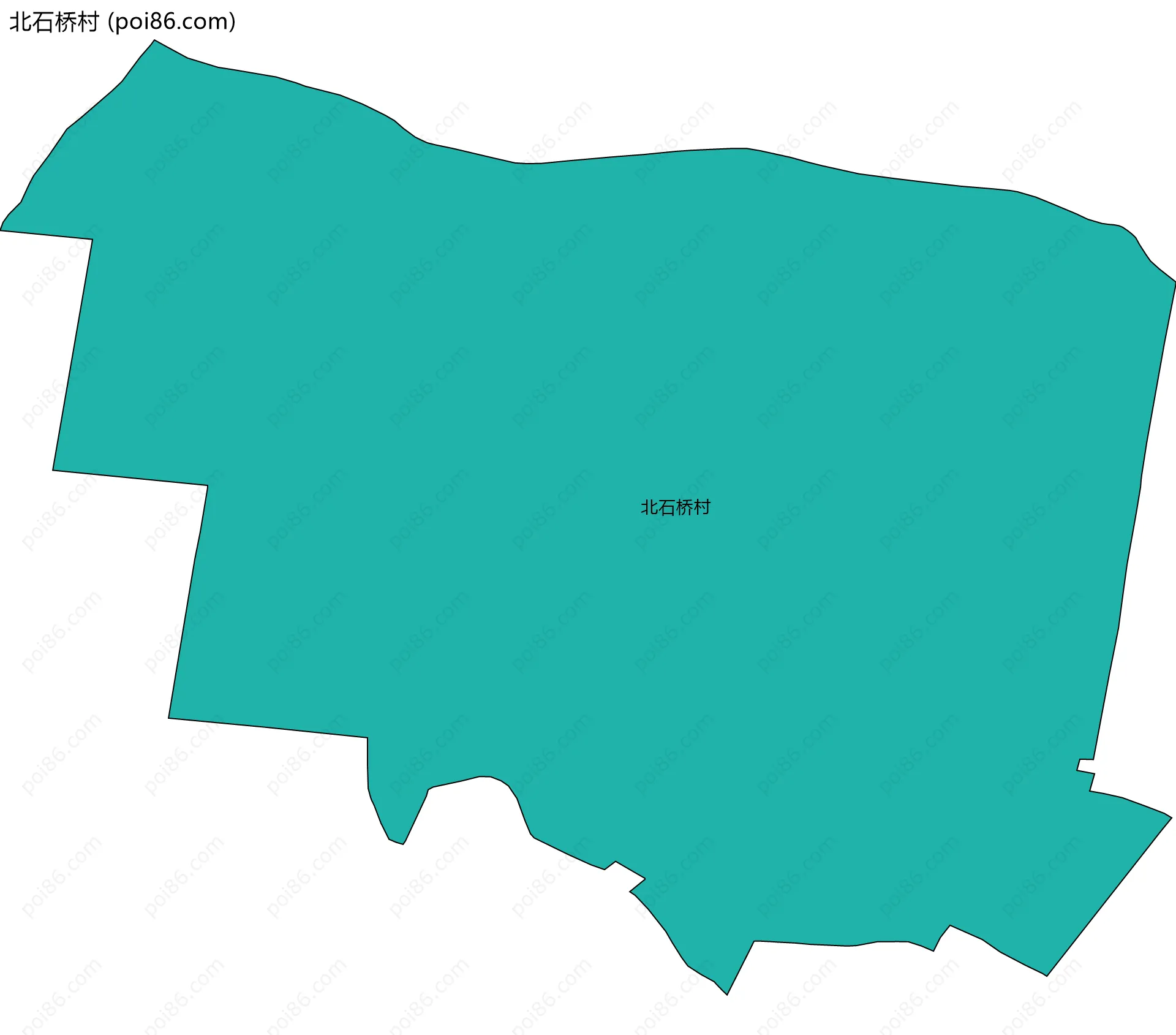 北石桥村边界地图