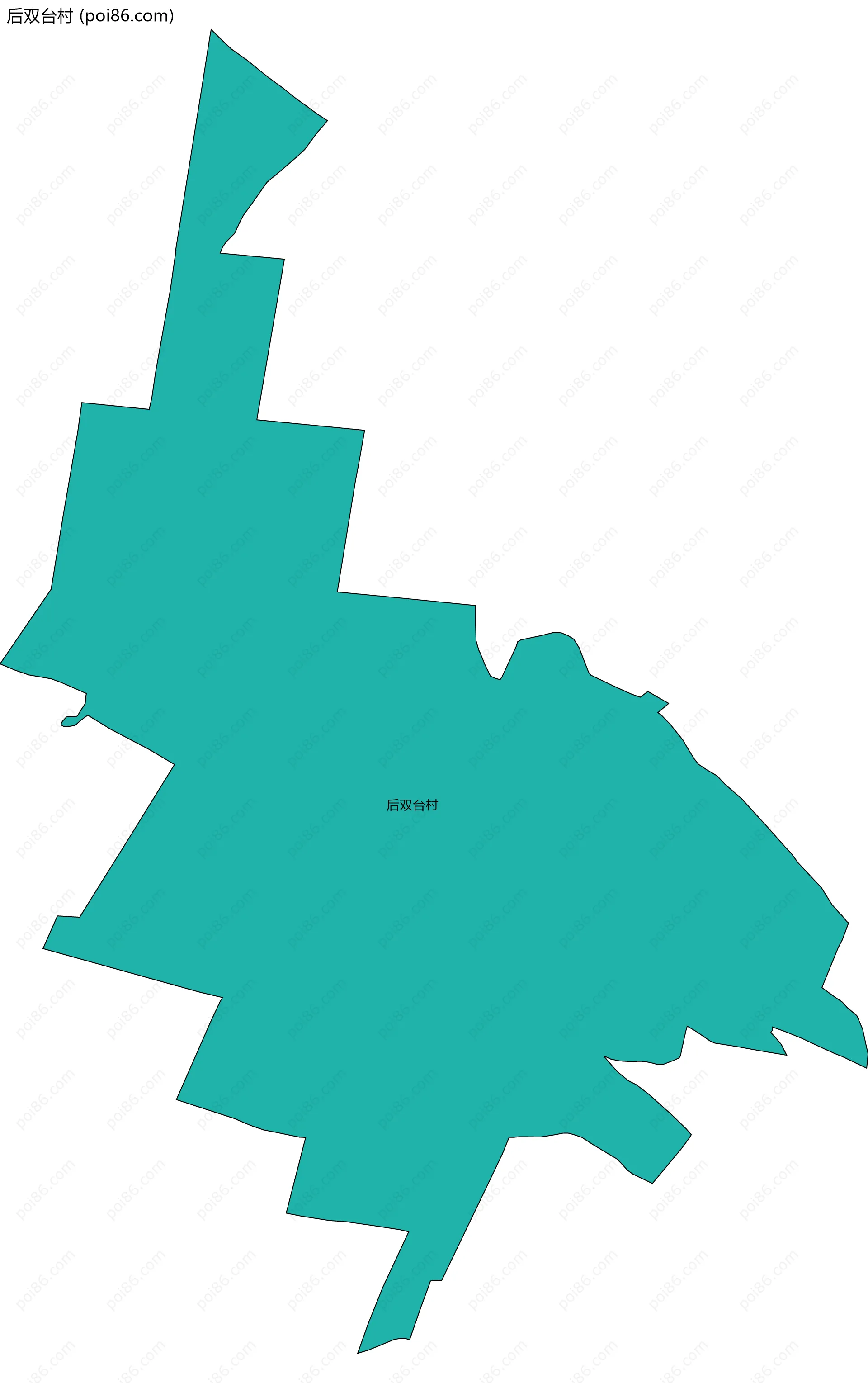 后双台村边界地图