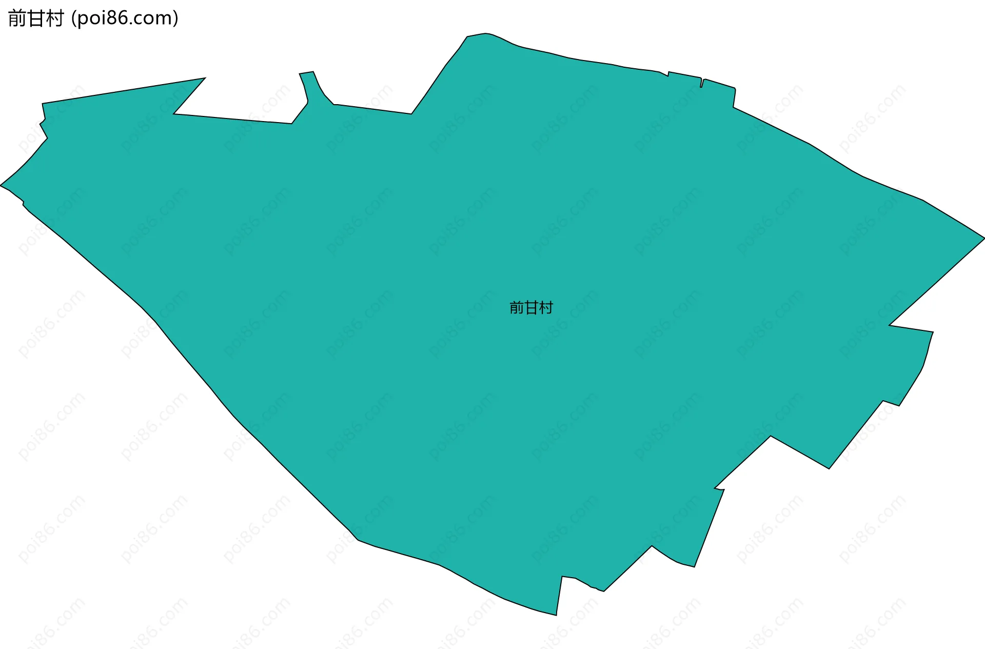 前甘村边界地图