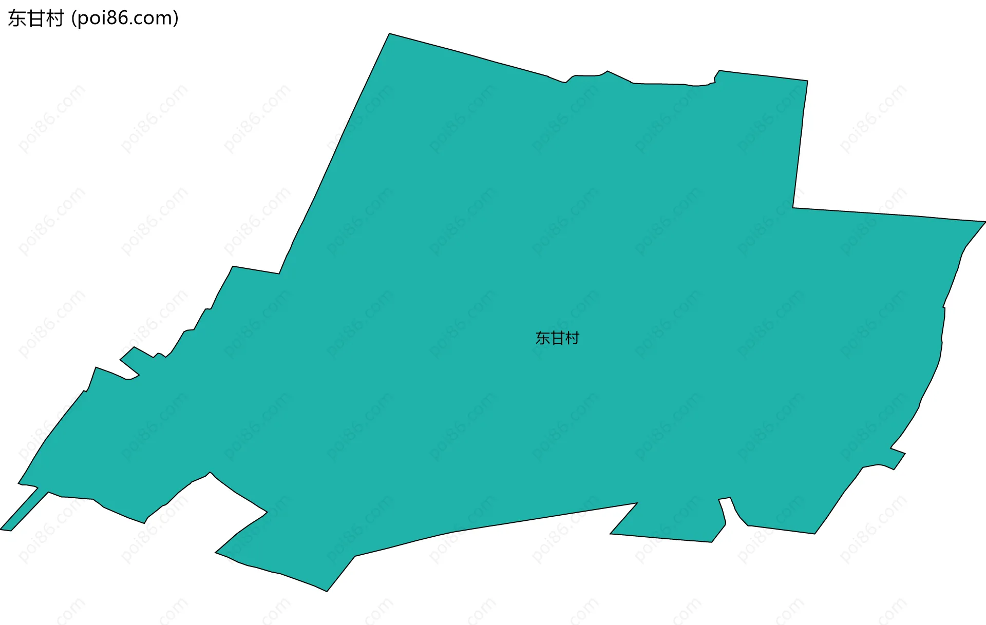 东甘村边界地图