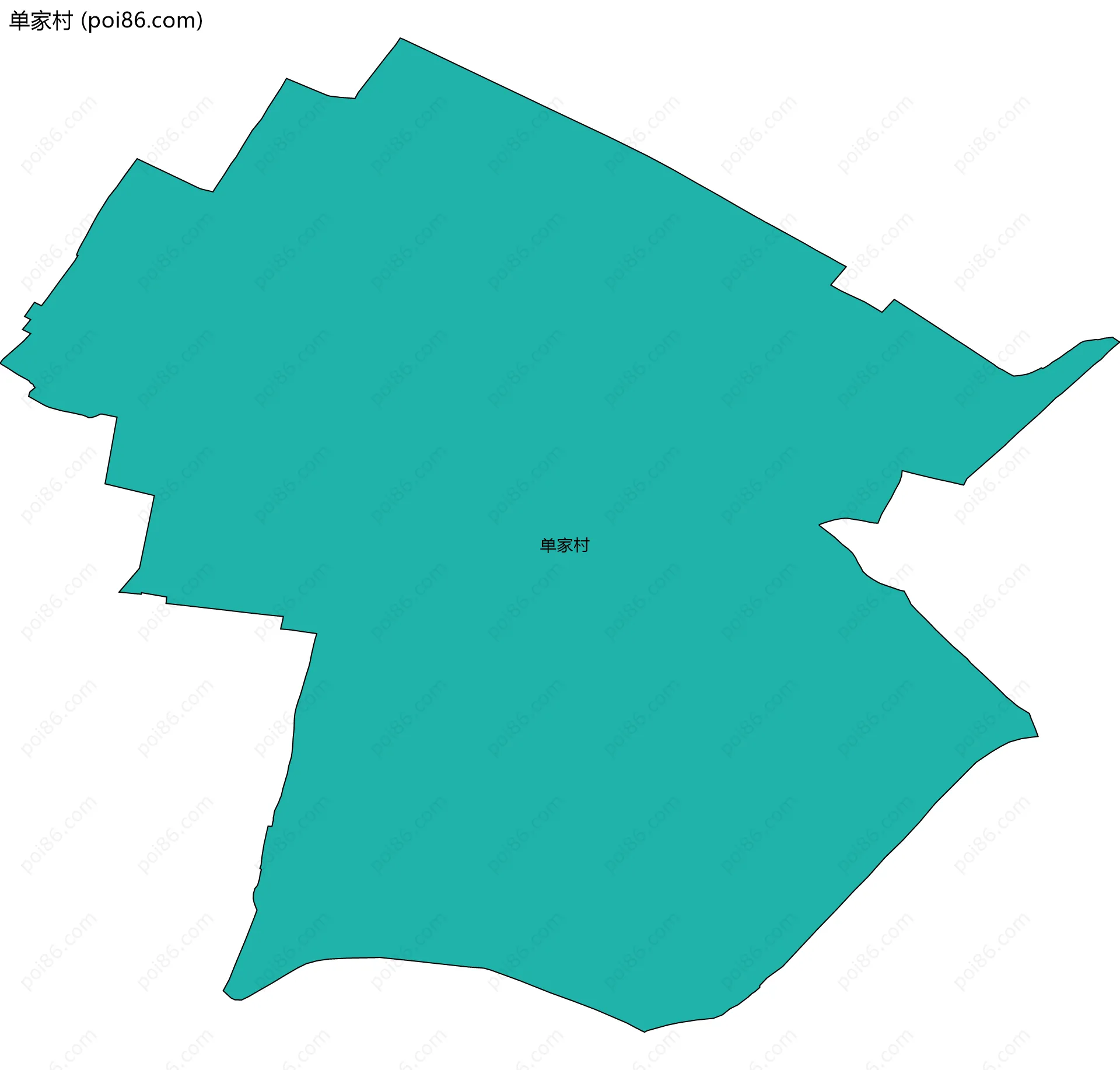 单家村边界地图