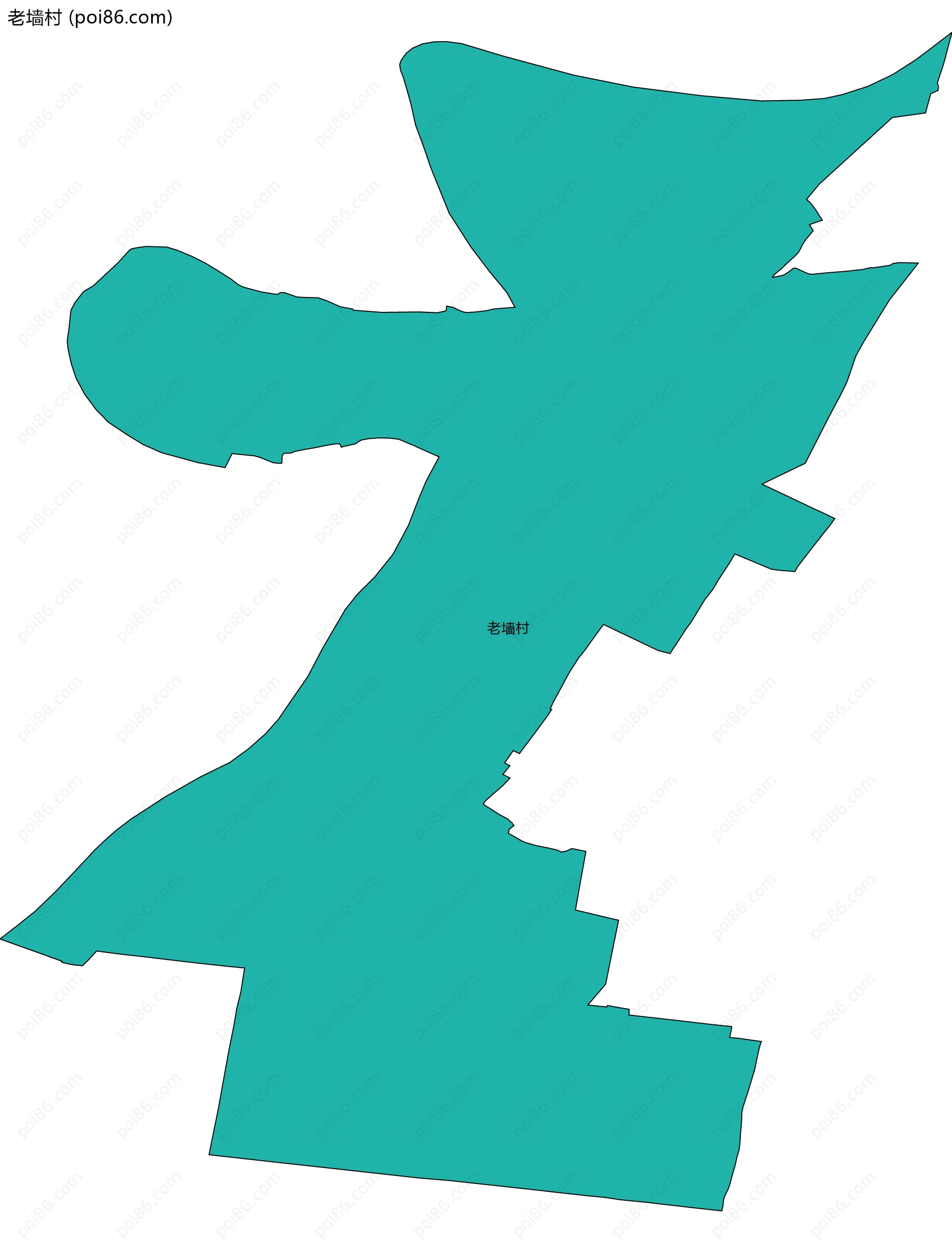 老墙村边界地图