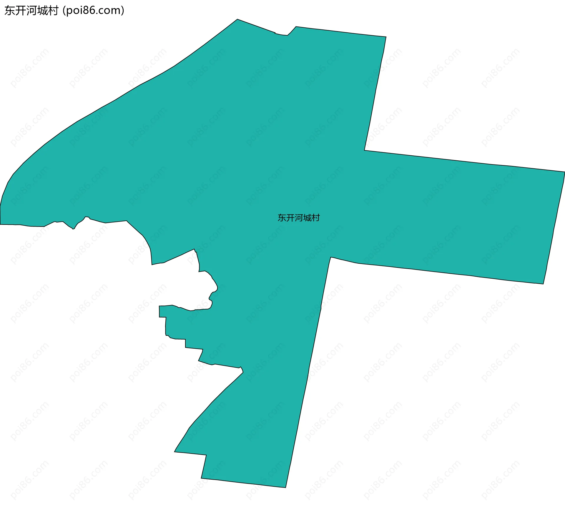 东开河城村边界地图