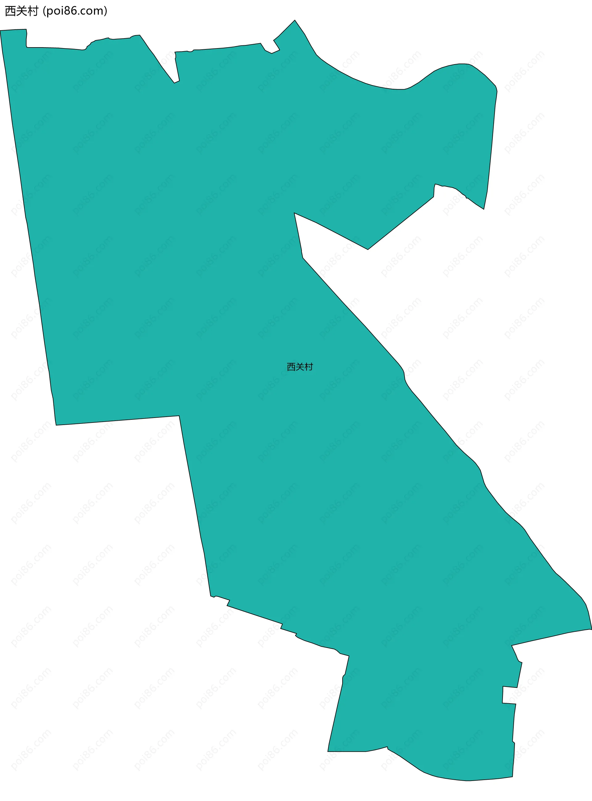 西关村边界地图