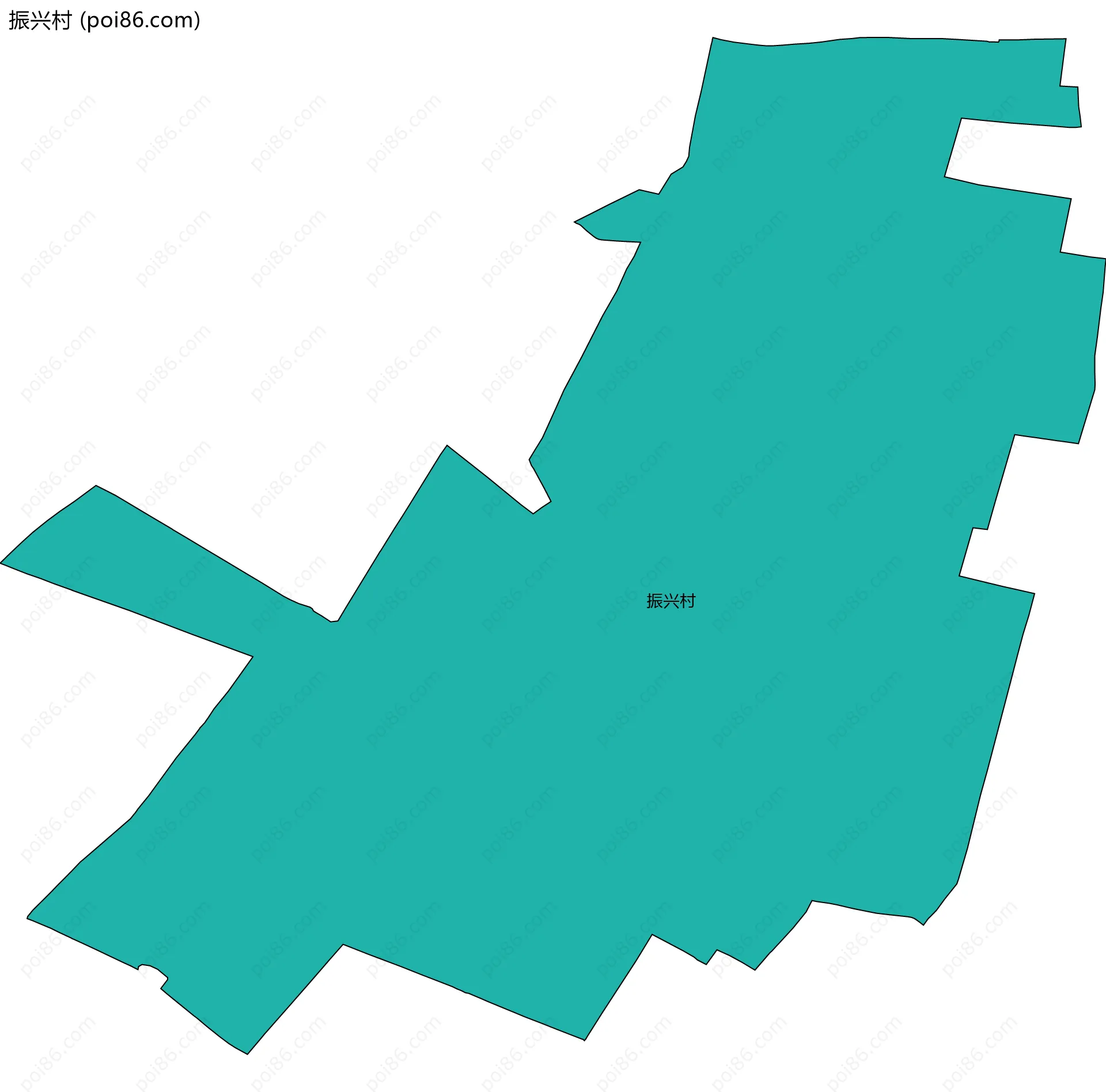 振兴村边界地图