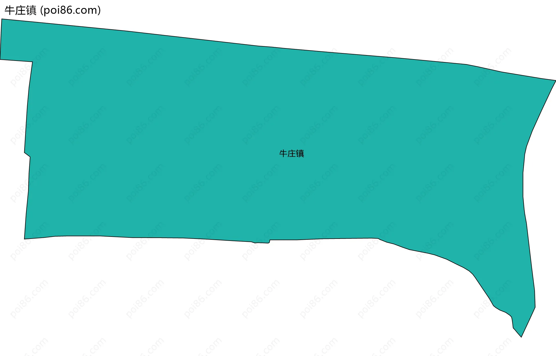 牛庄镇边界地图