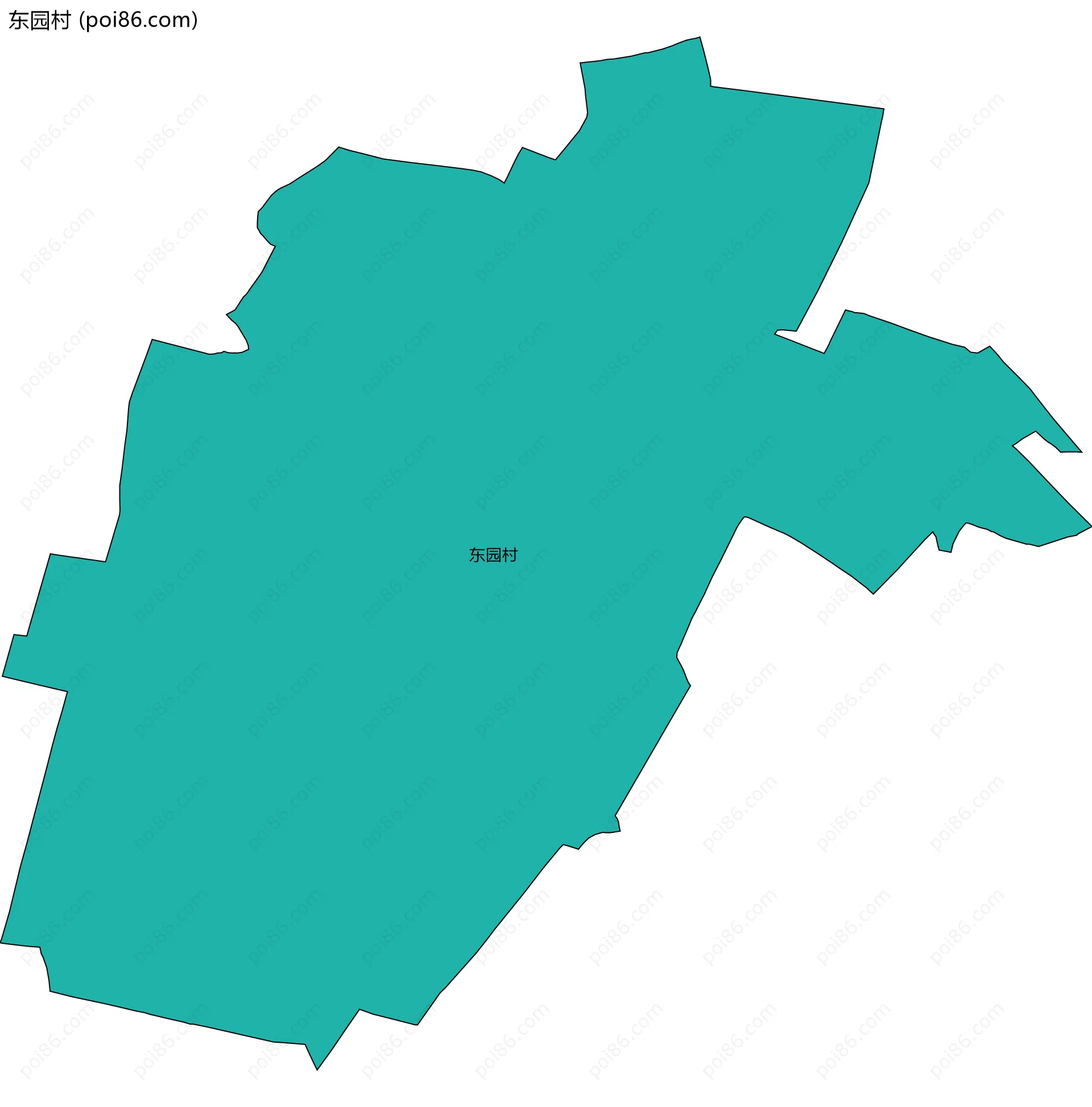 东园村边界地图