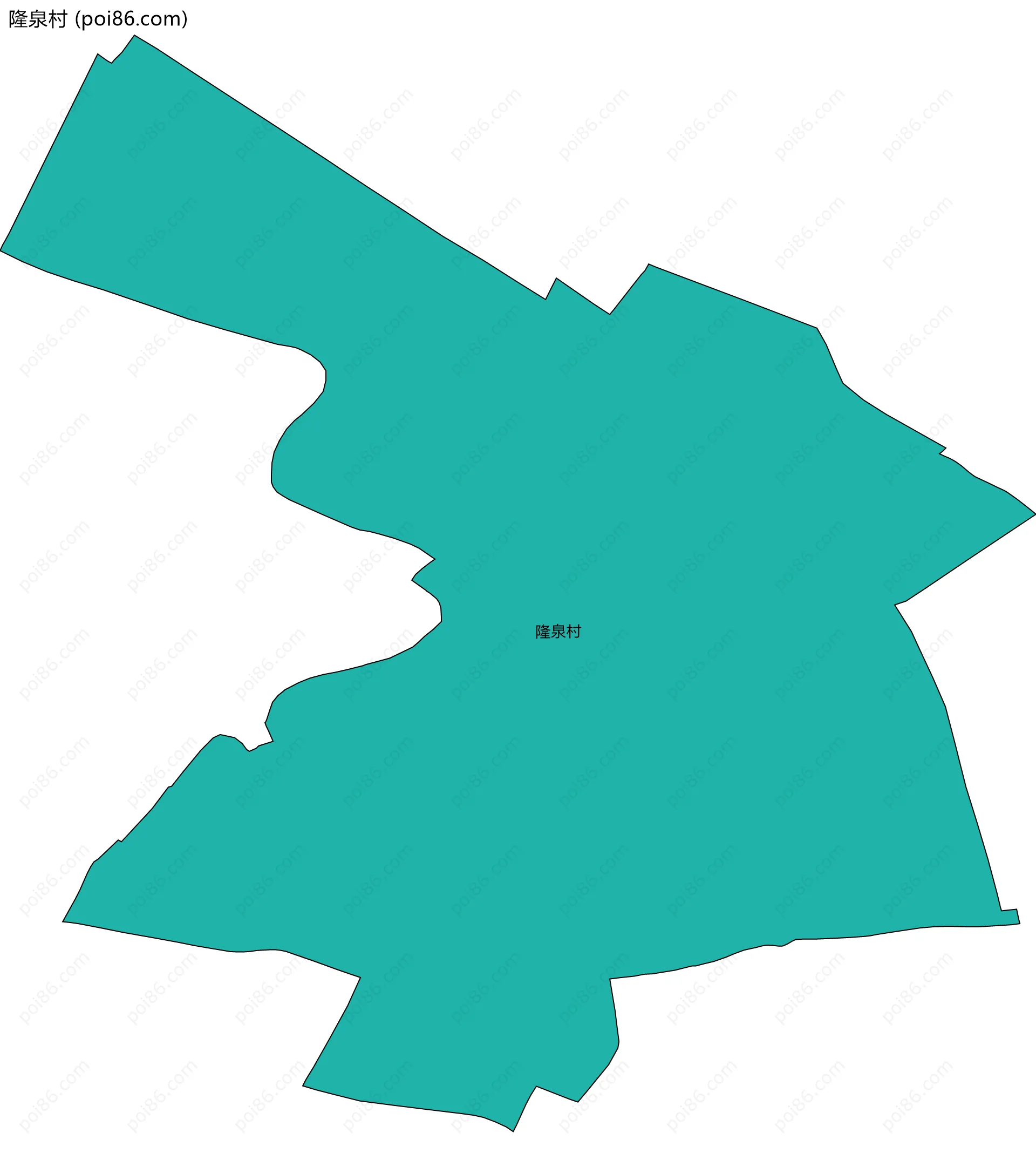 隆泉村边界地图