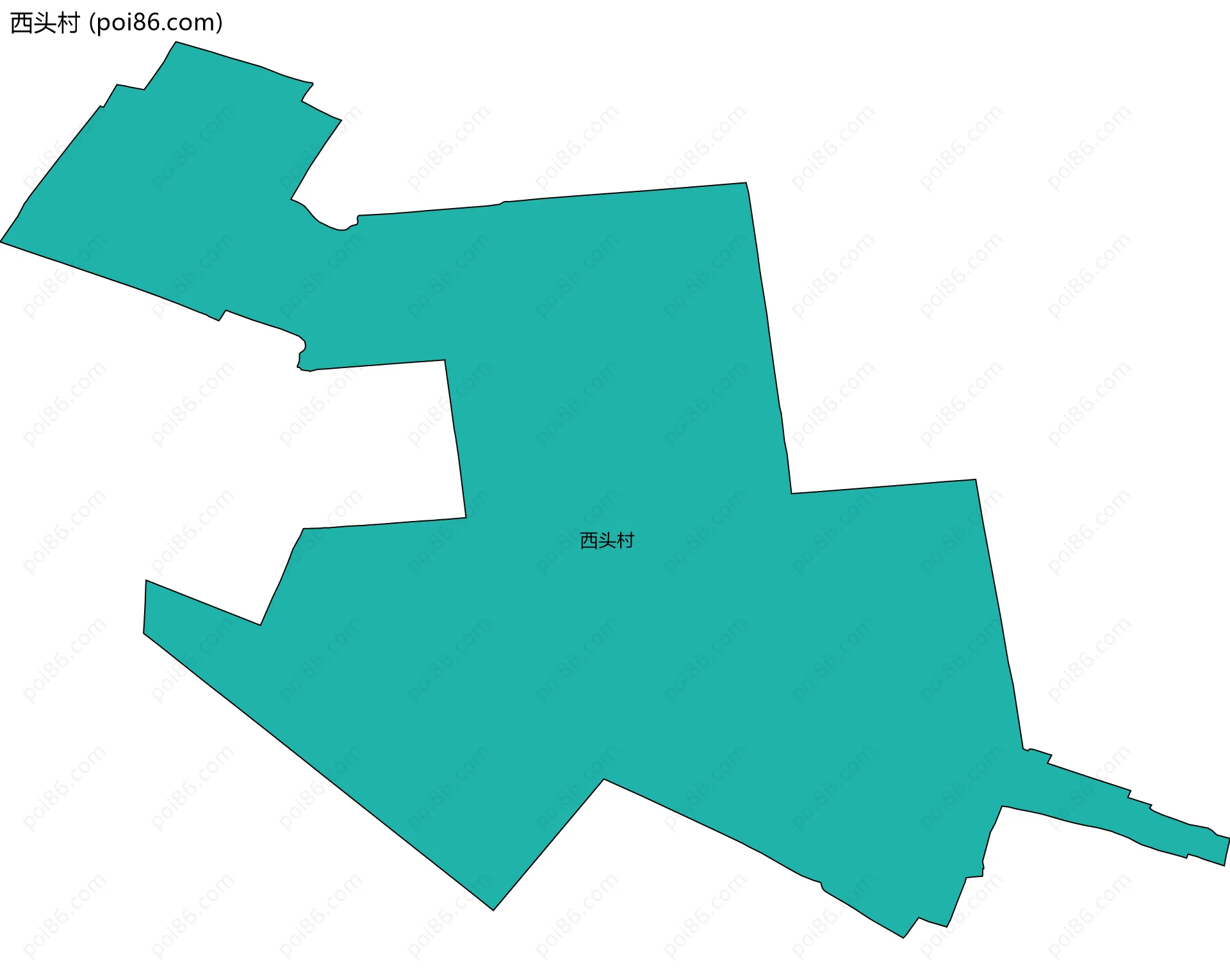 西头村边界地图