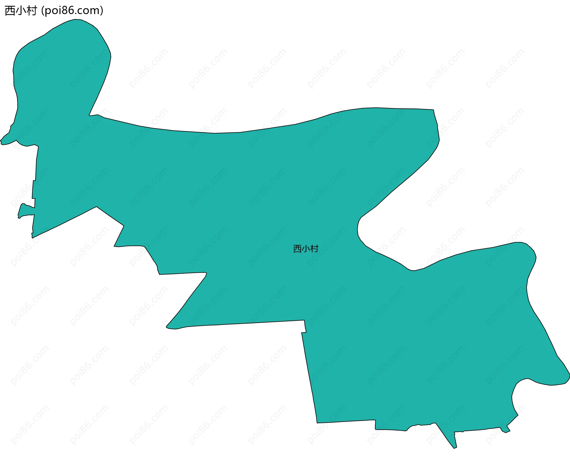 西小村边界地图