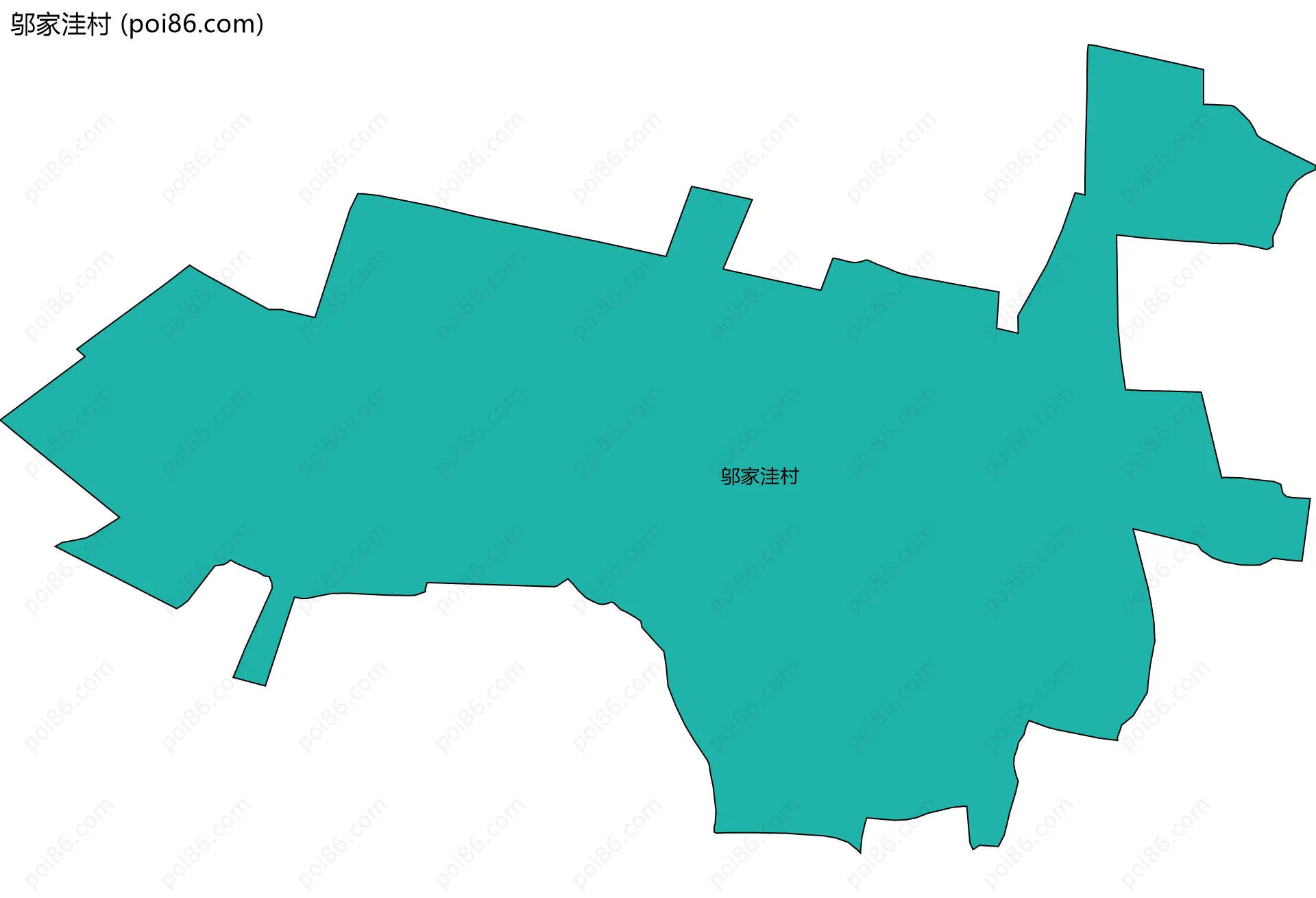 邬家洼村边界地图
