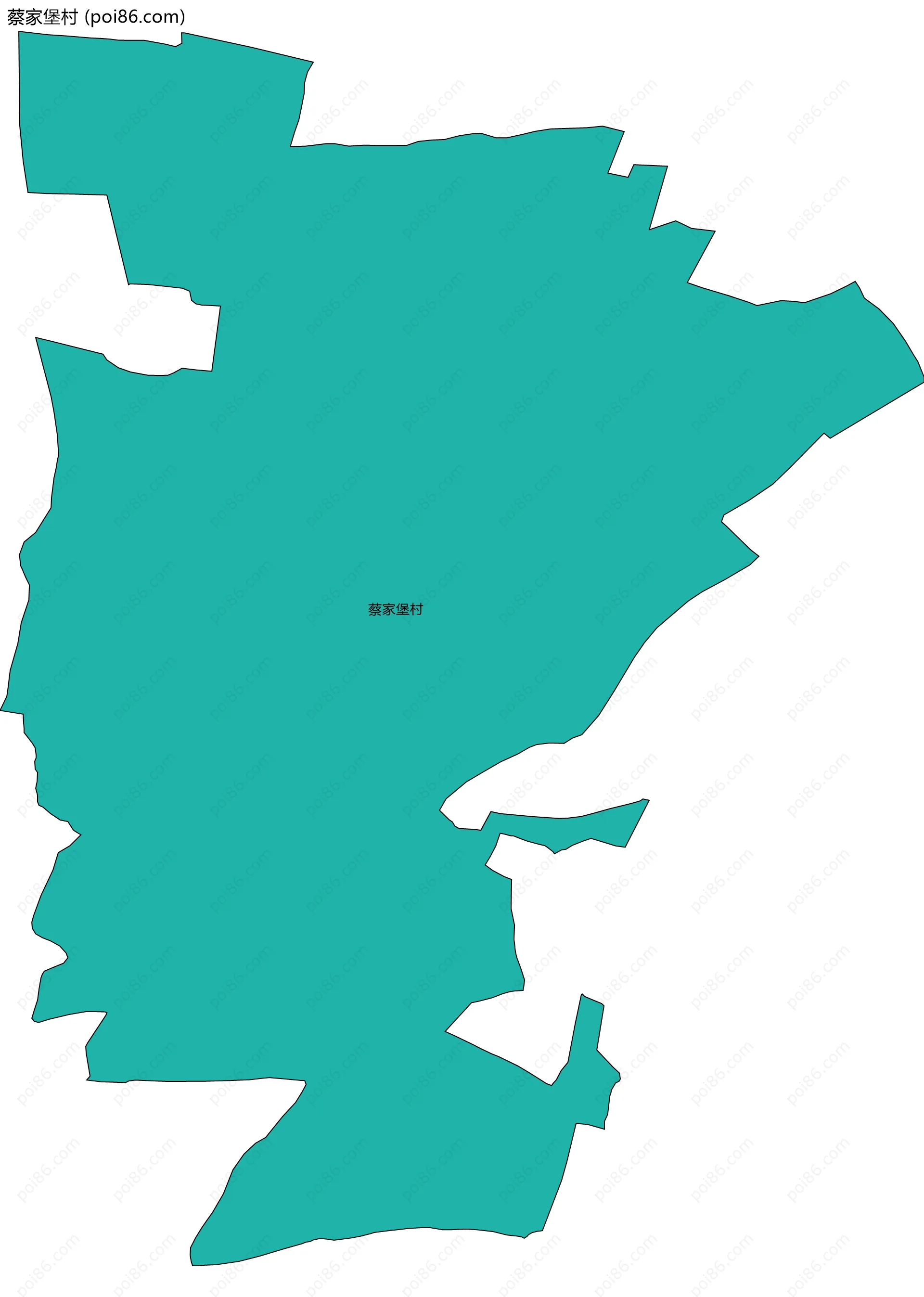 蔡家堡村边界地图