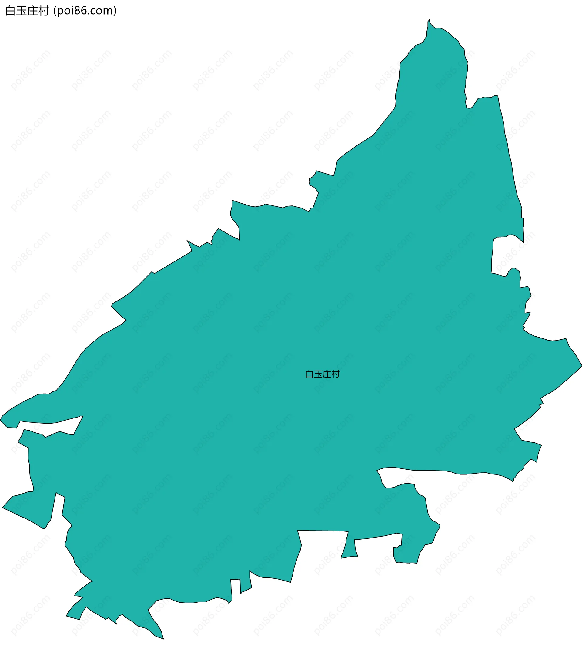 白玉庄村边界地图