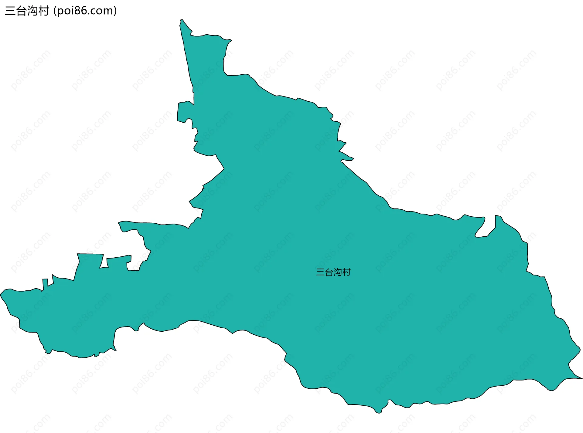 三台沟村边界地图
