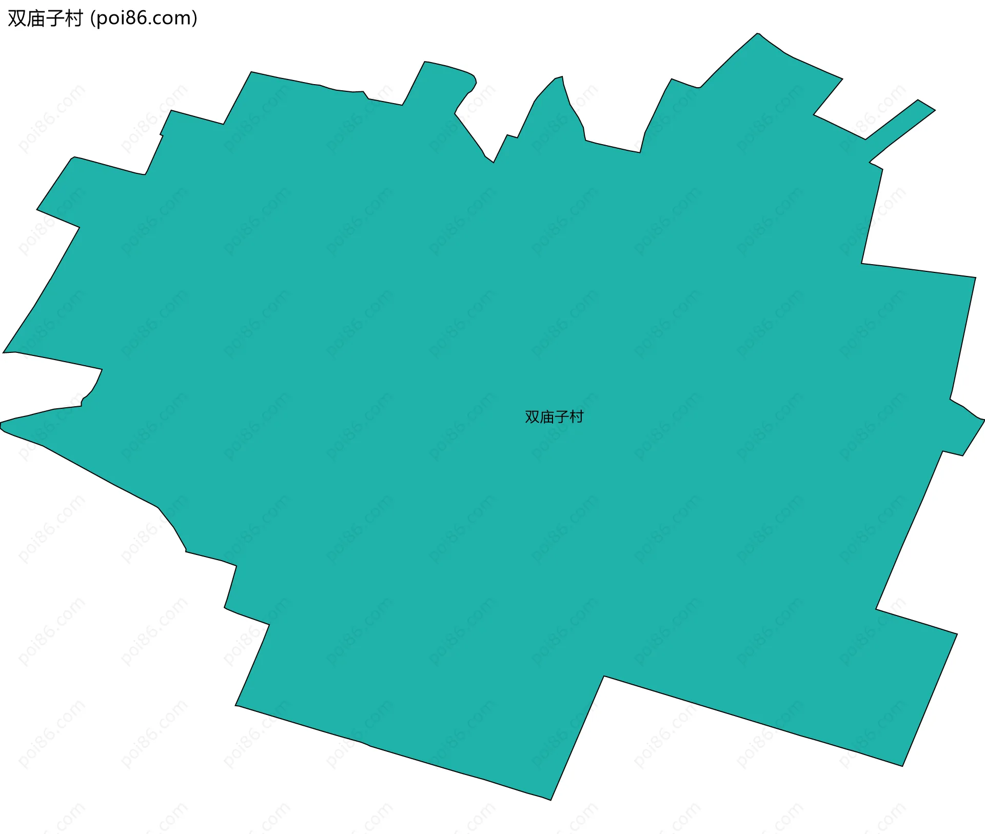 双庙子村边界地图