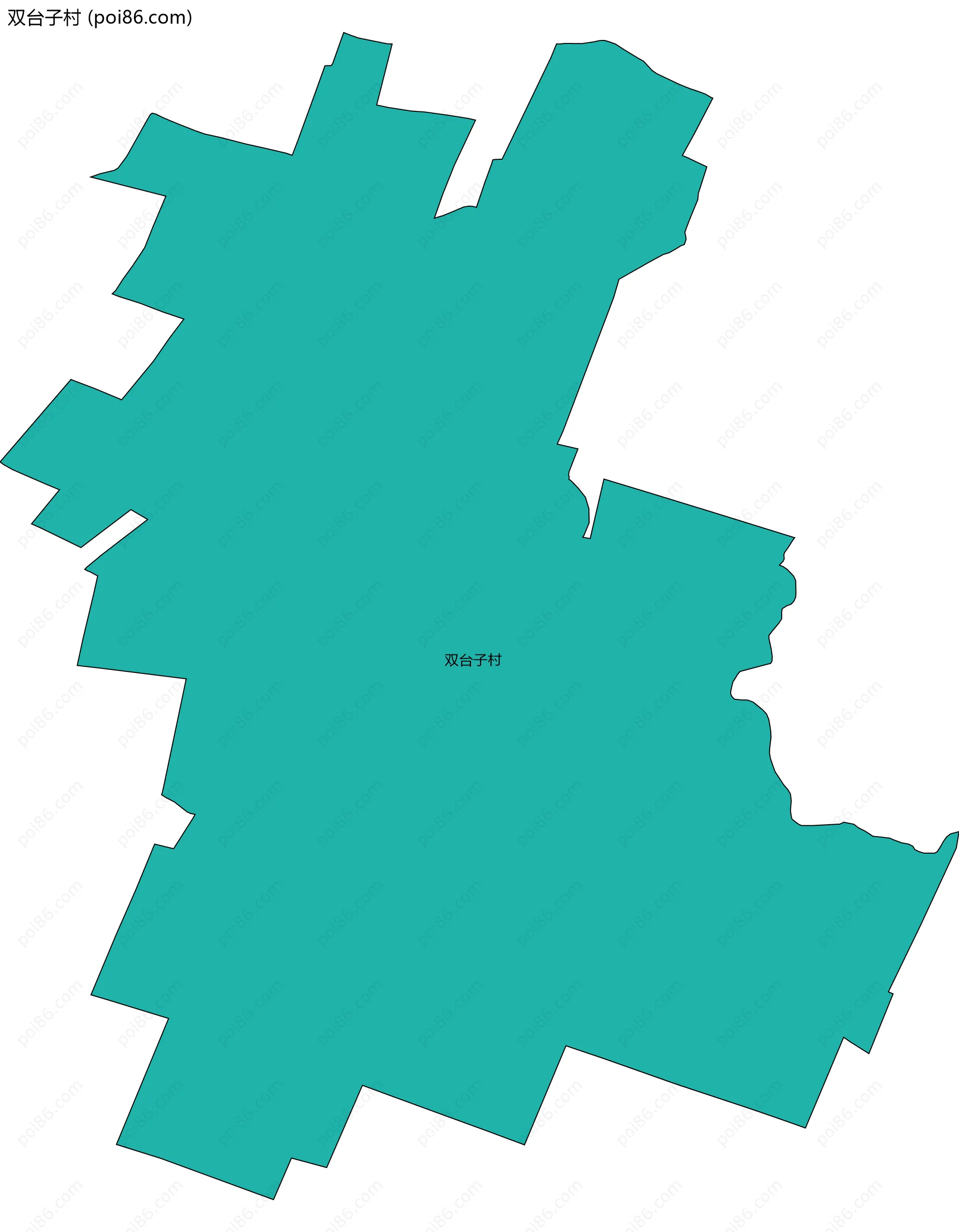 双台子村边界地图