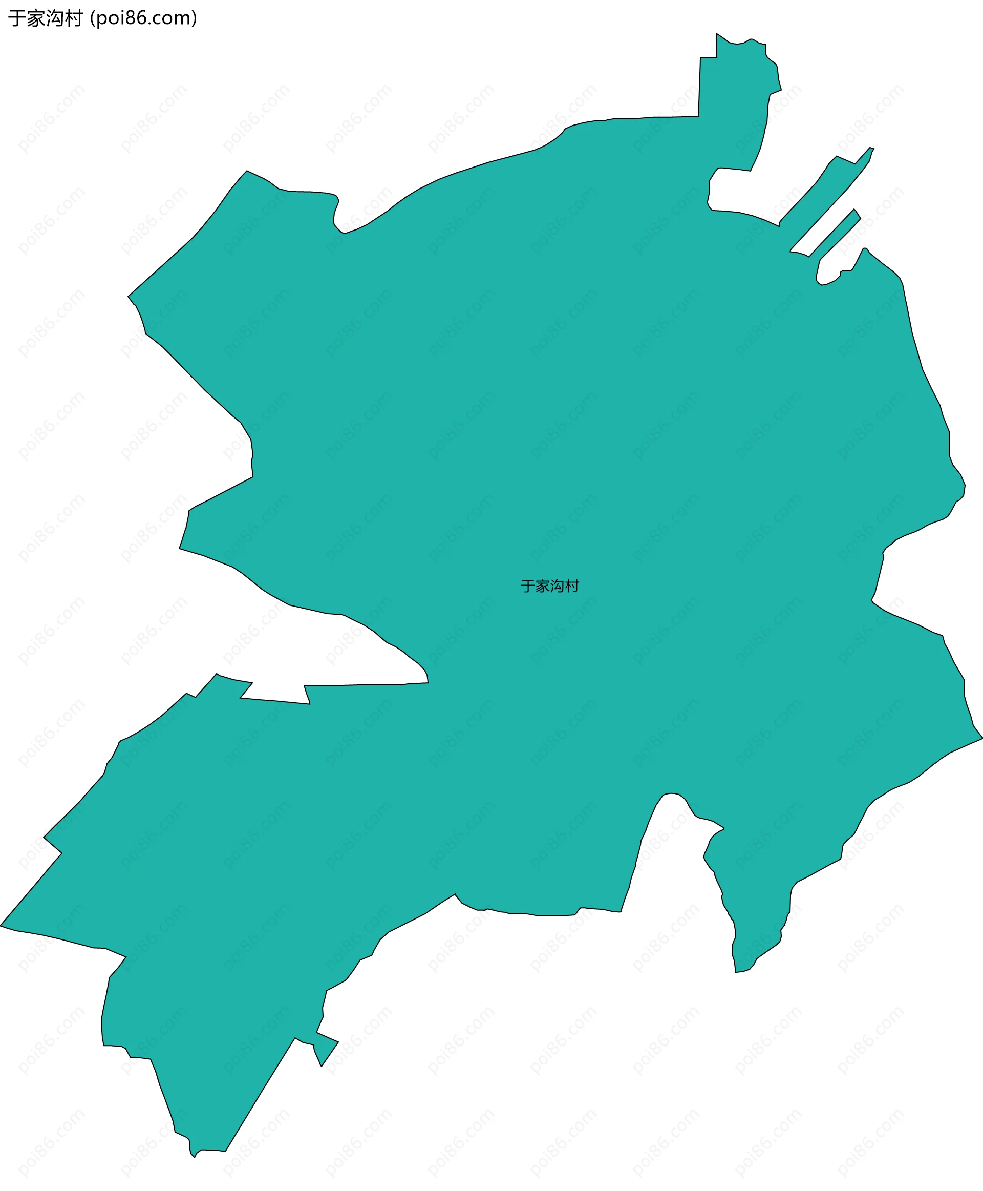 于家沟村边界地图