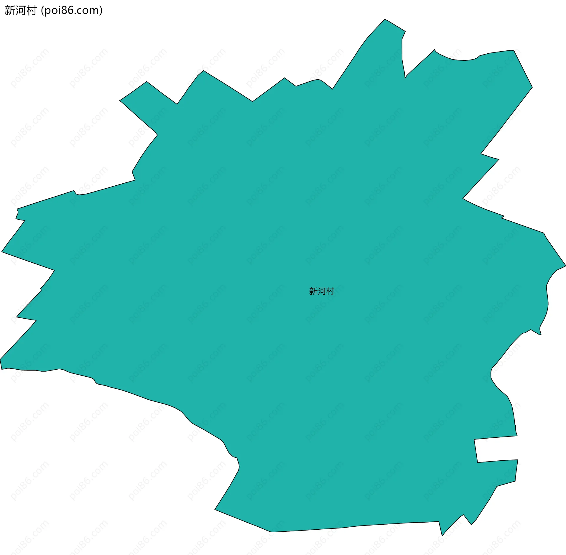 新河村边界地图