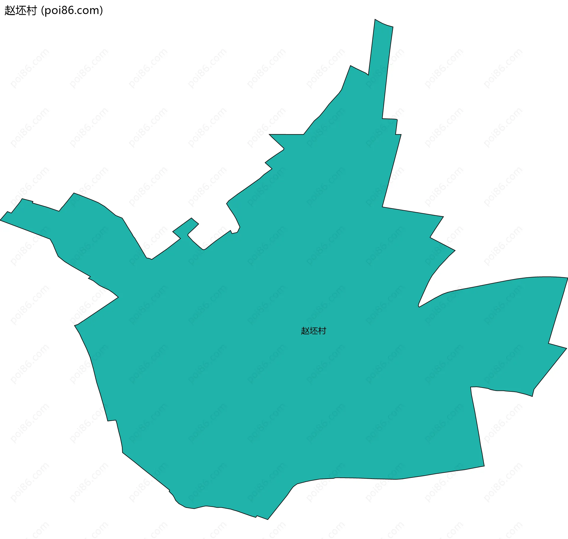 赵坯村边界地图