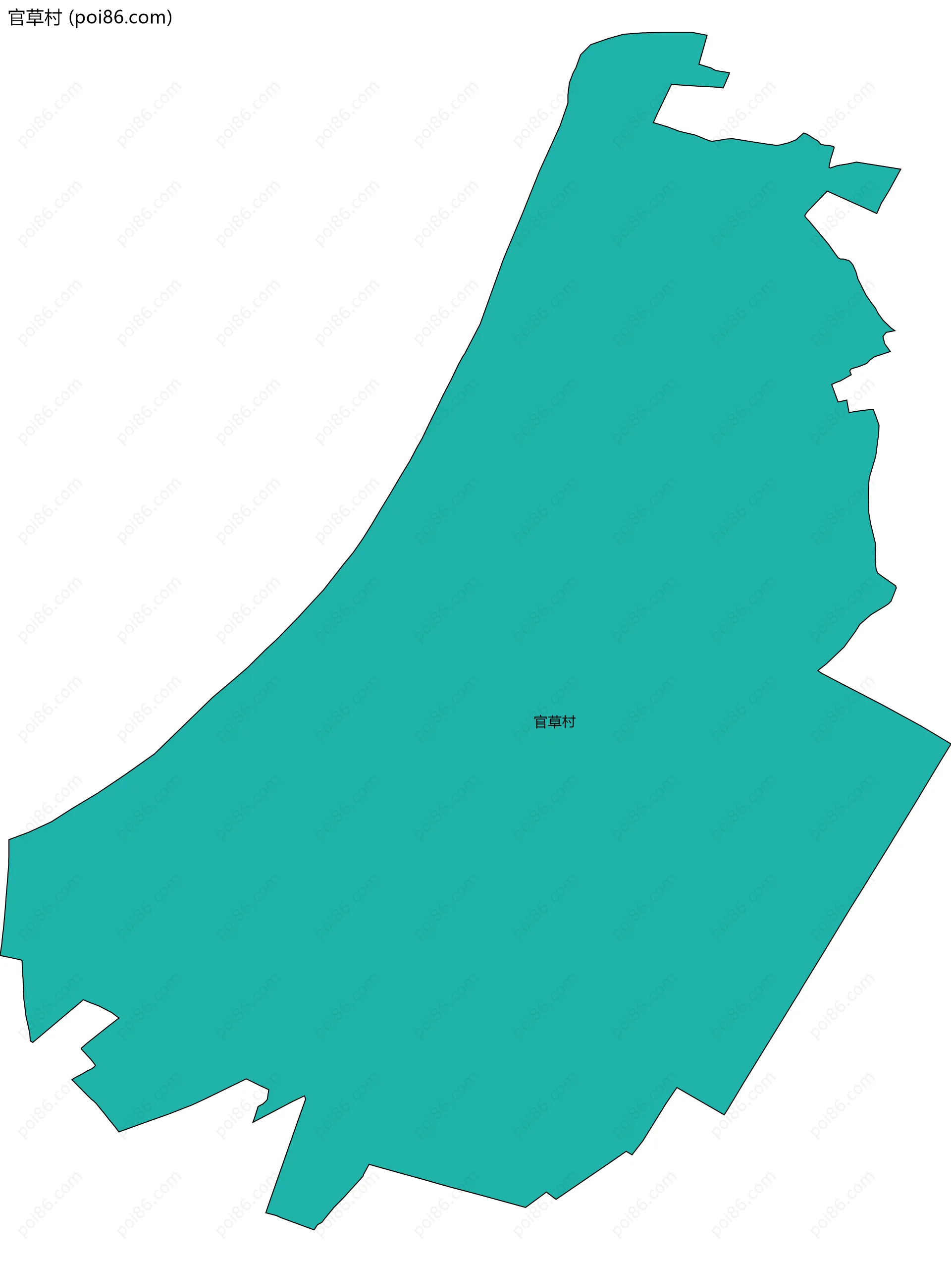 官草村边界地图