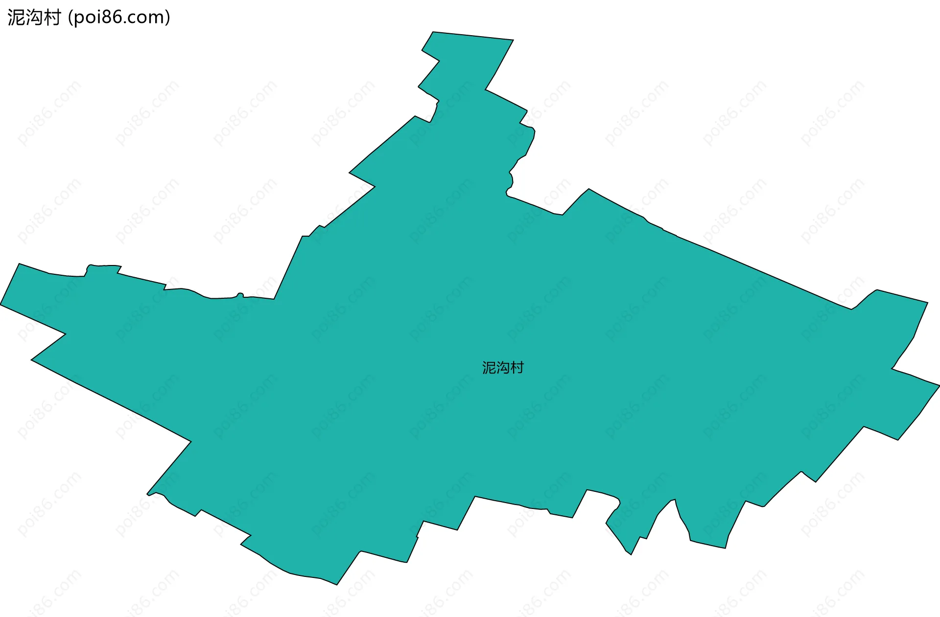 泥沟村边界地图