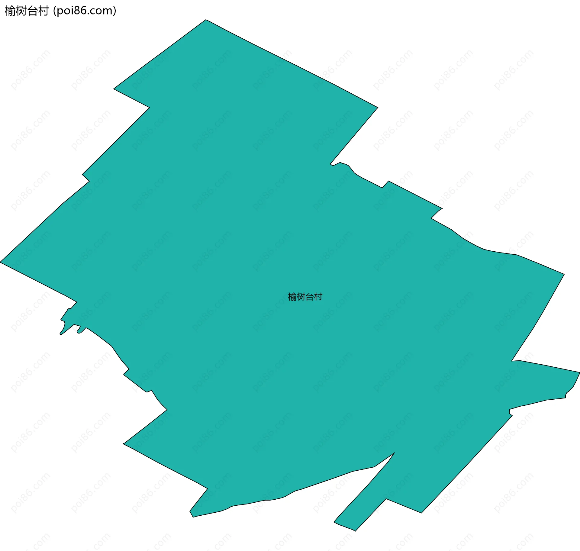 榆树台村边界地图