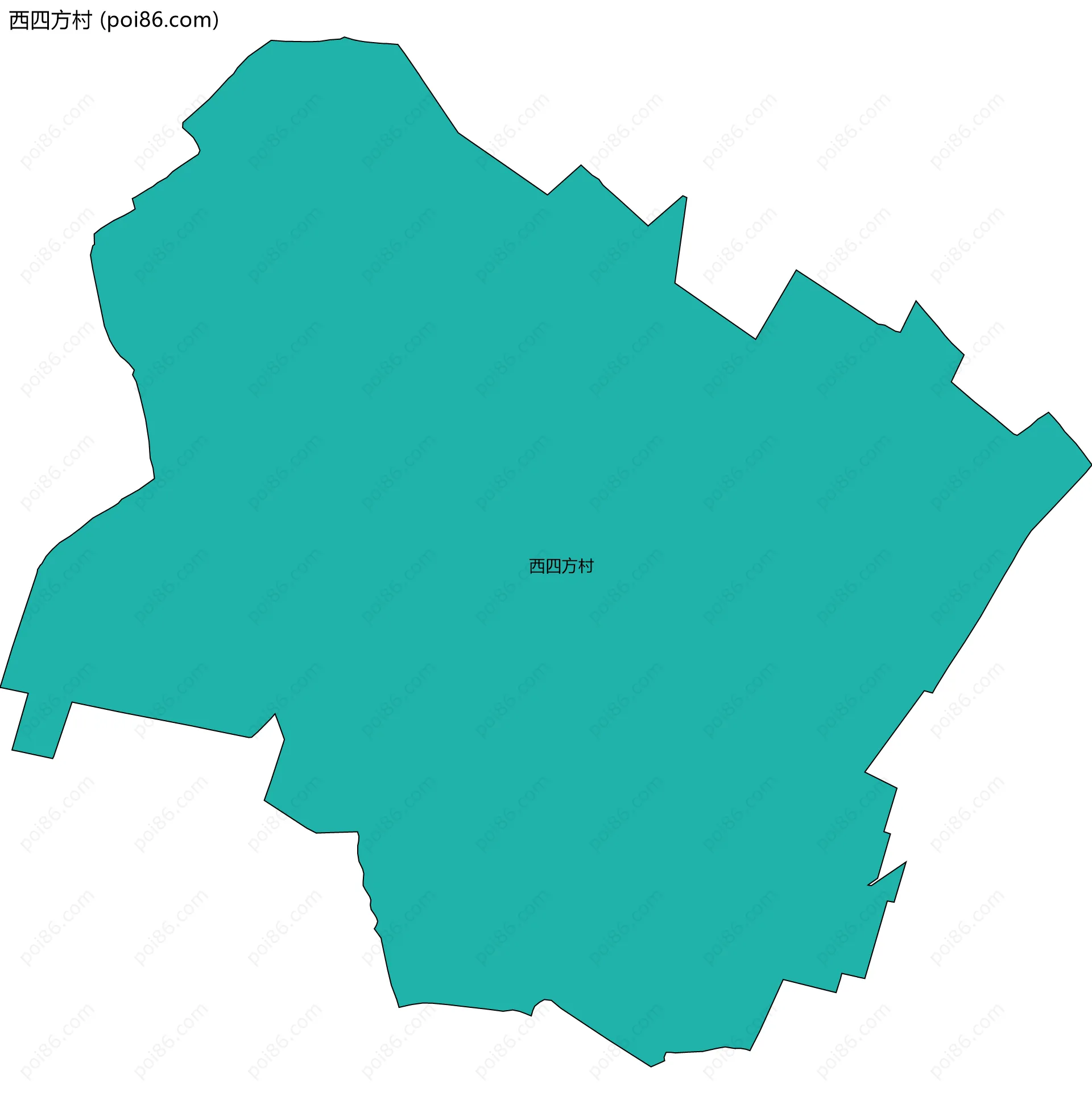 西四方村边界地图