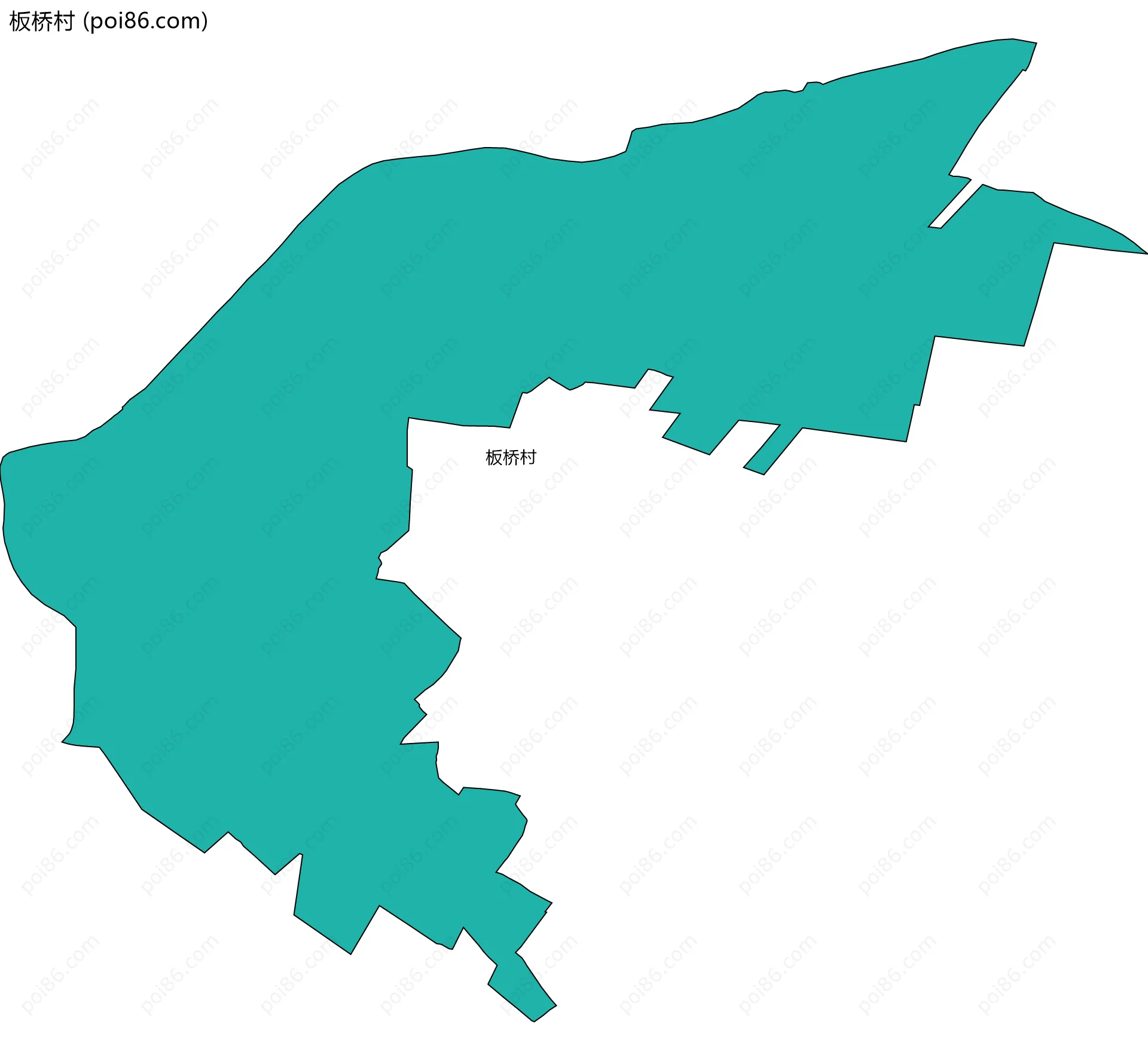 板桥村边界地图