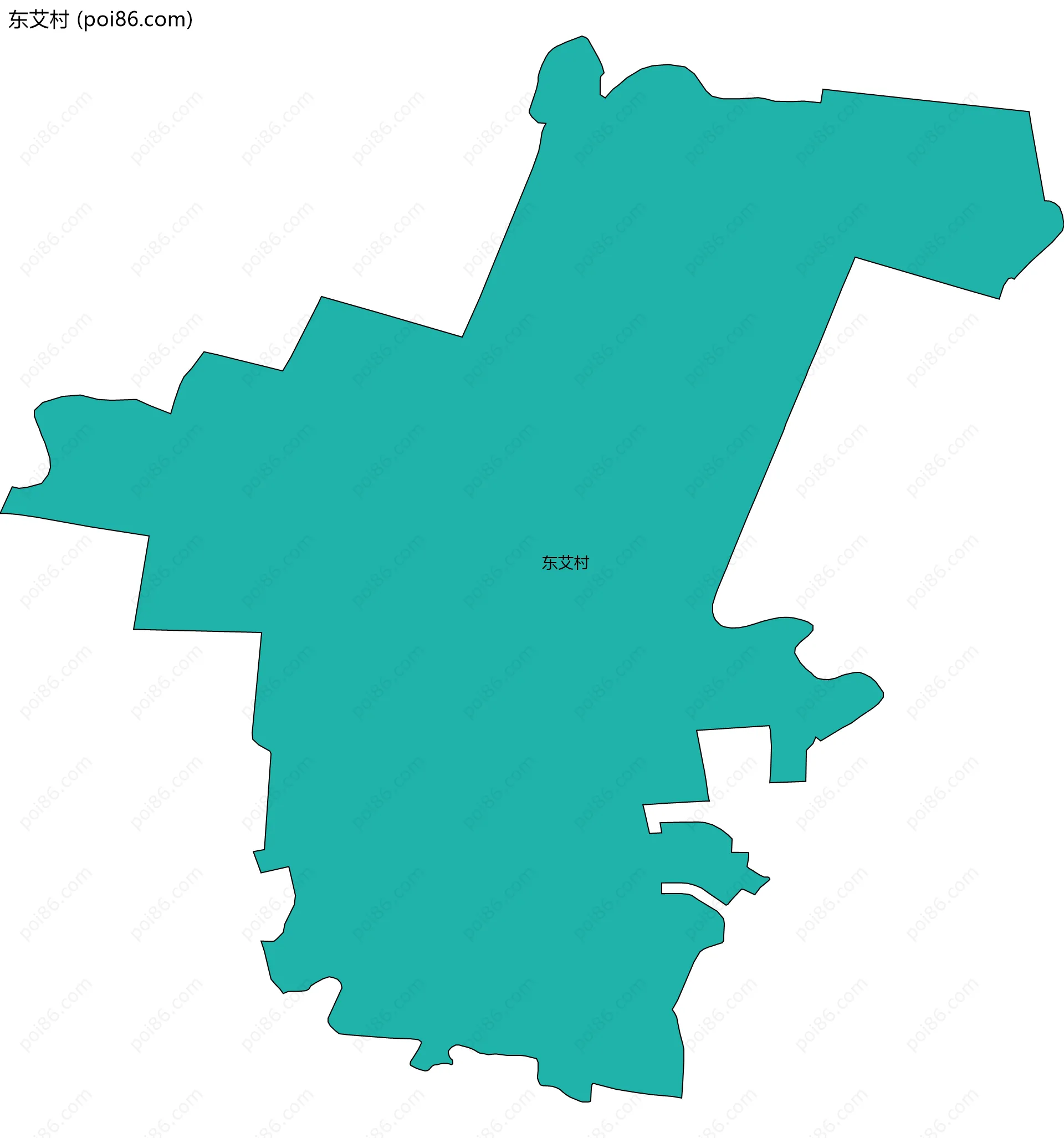 东艾村边界地图