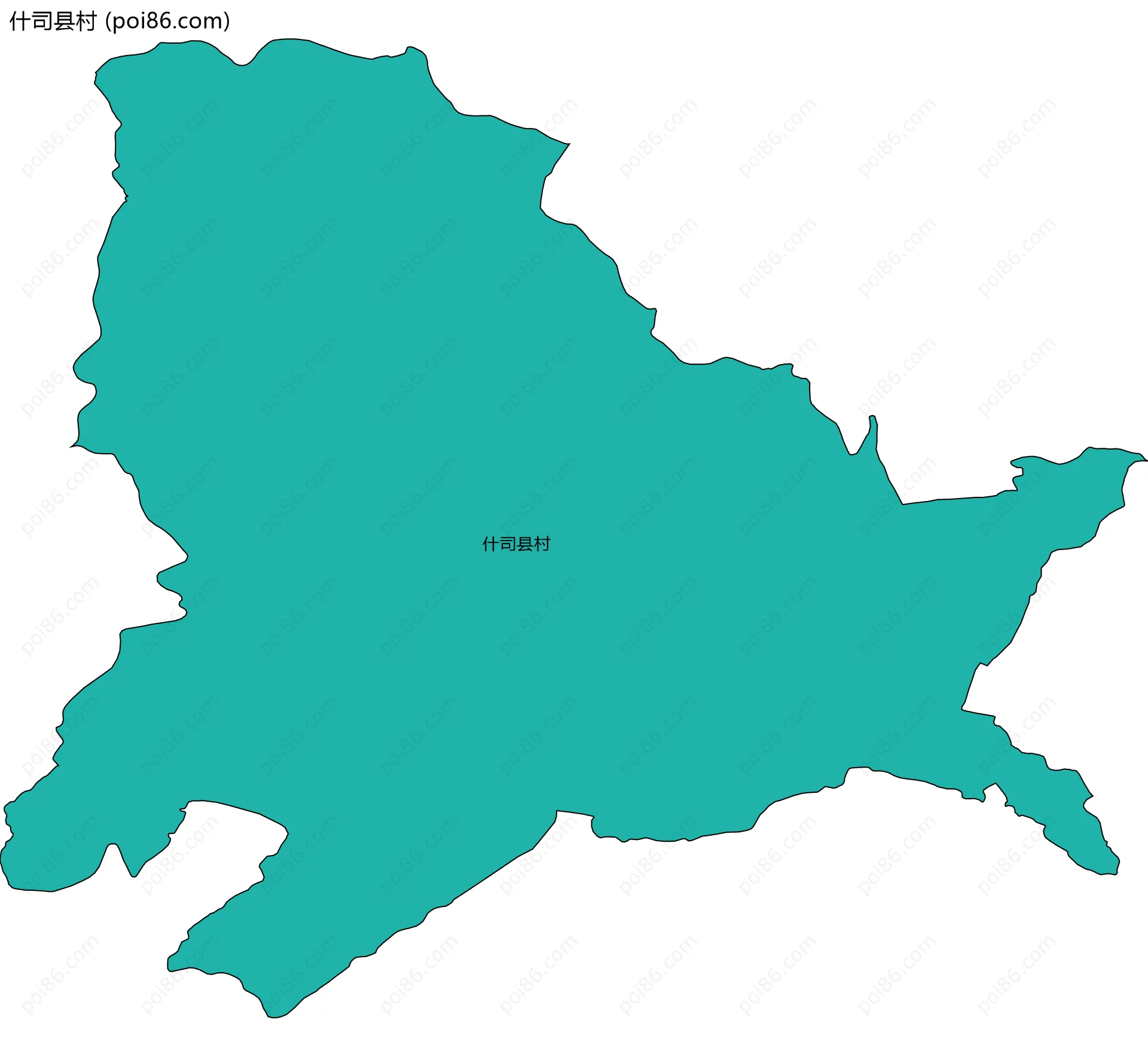 什司县村边界地图