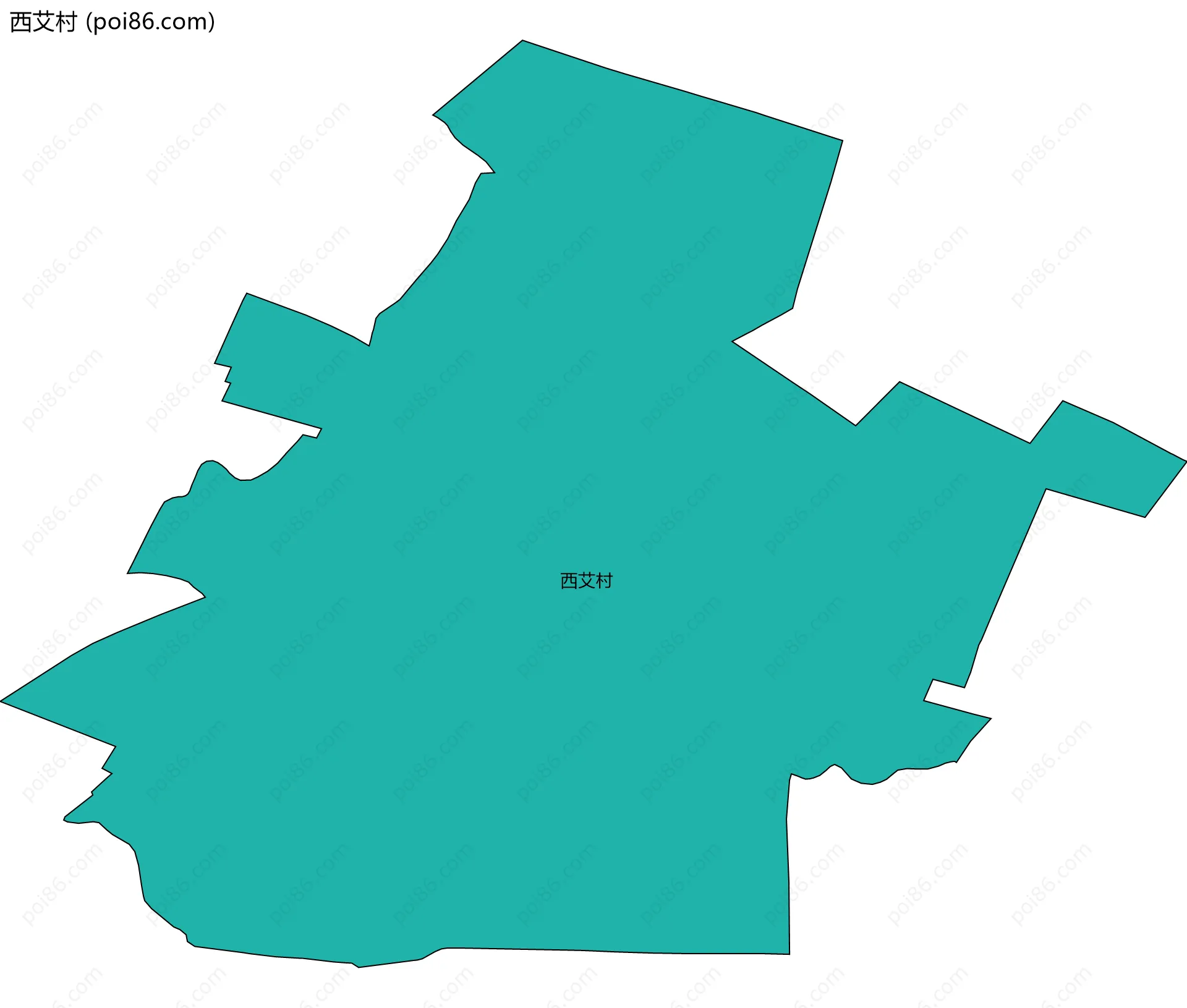 西艾村边界地图