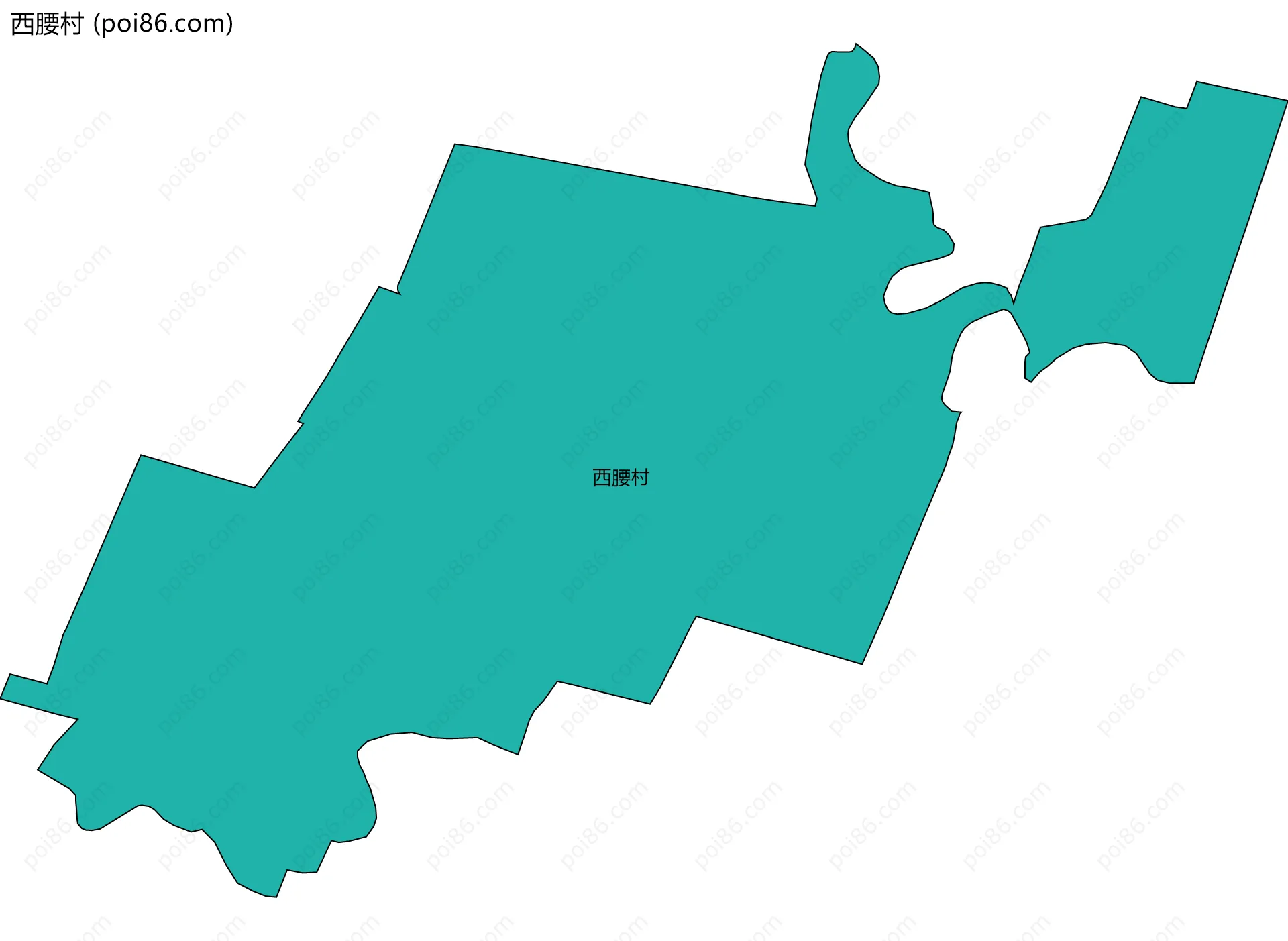 西腰村边界地图