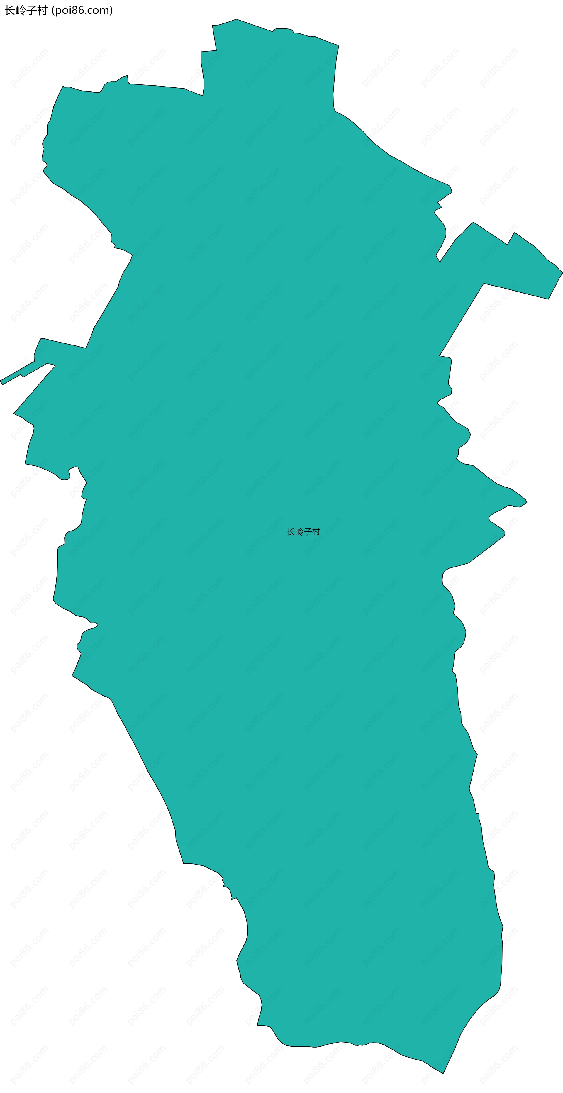 长岭子村边界地图