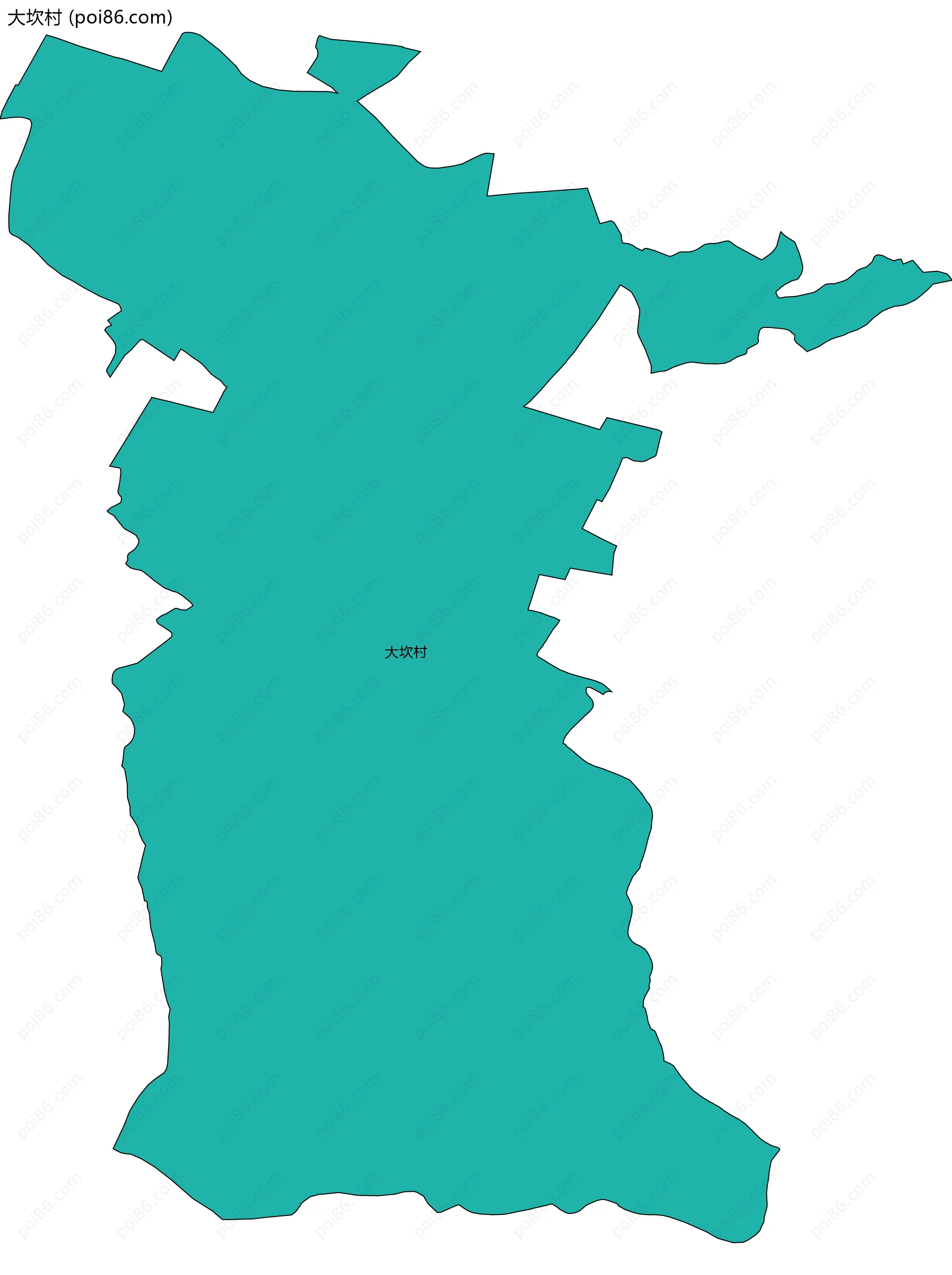 大坎村边界地图