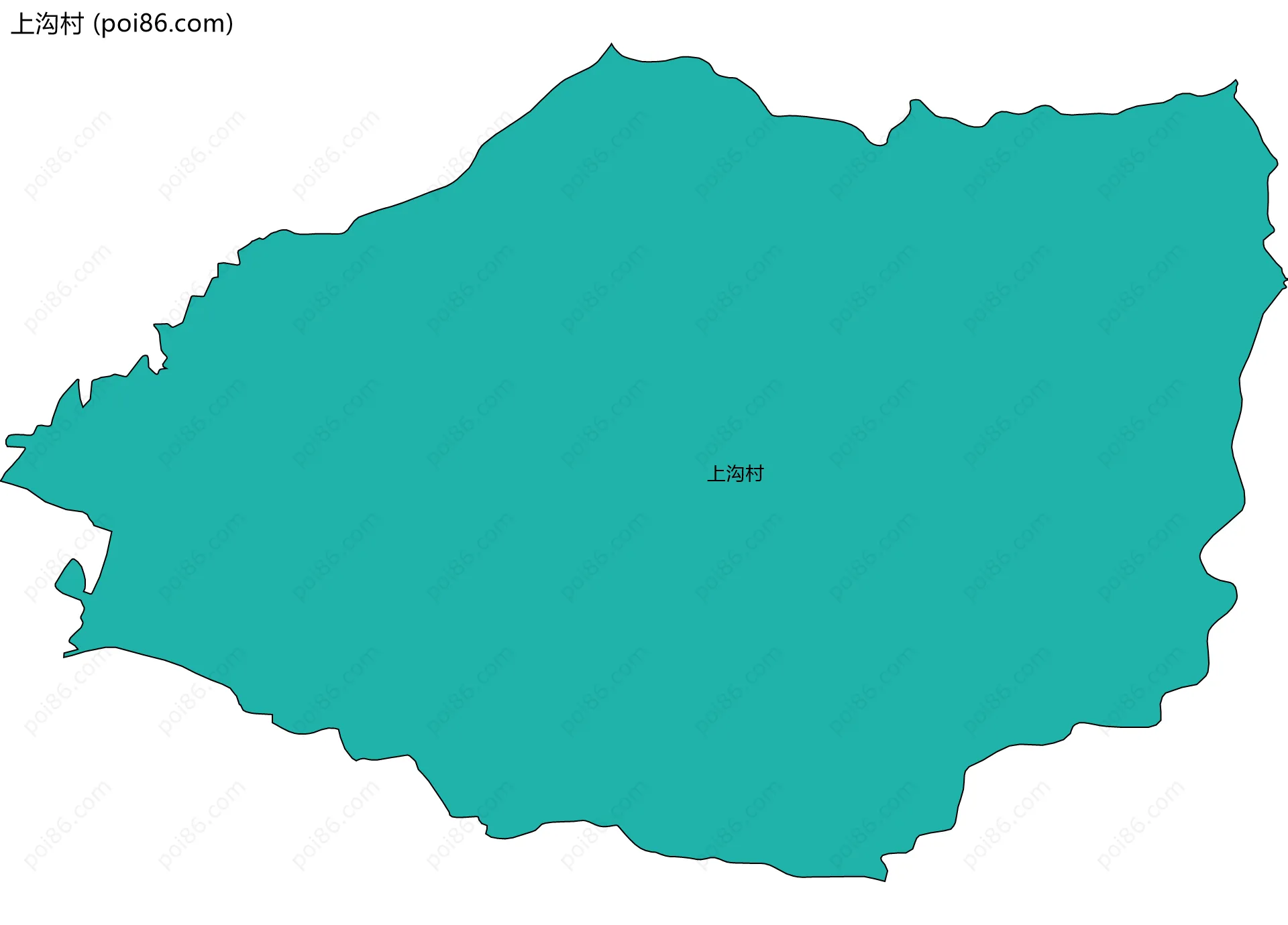 上沟村边界地图