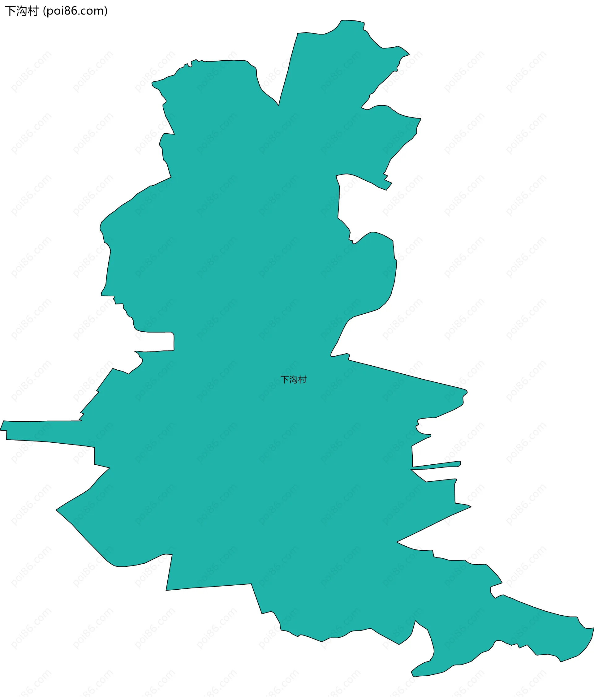 下沟村边界地图