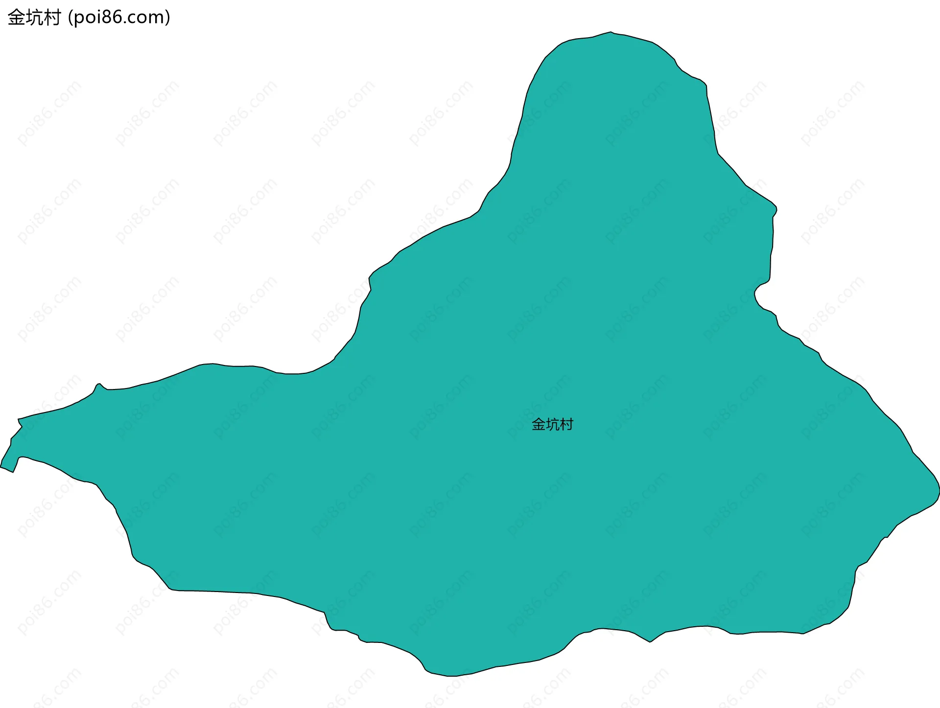 金坑村边界地图